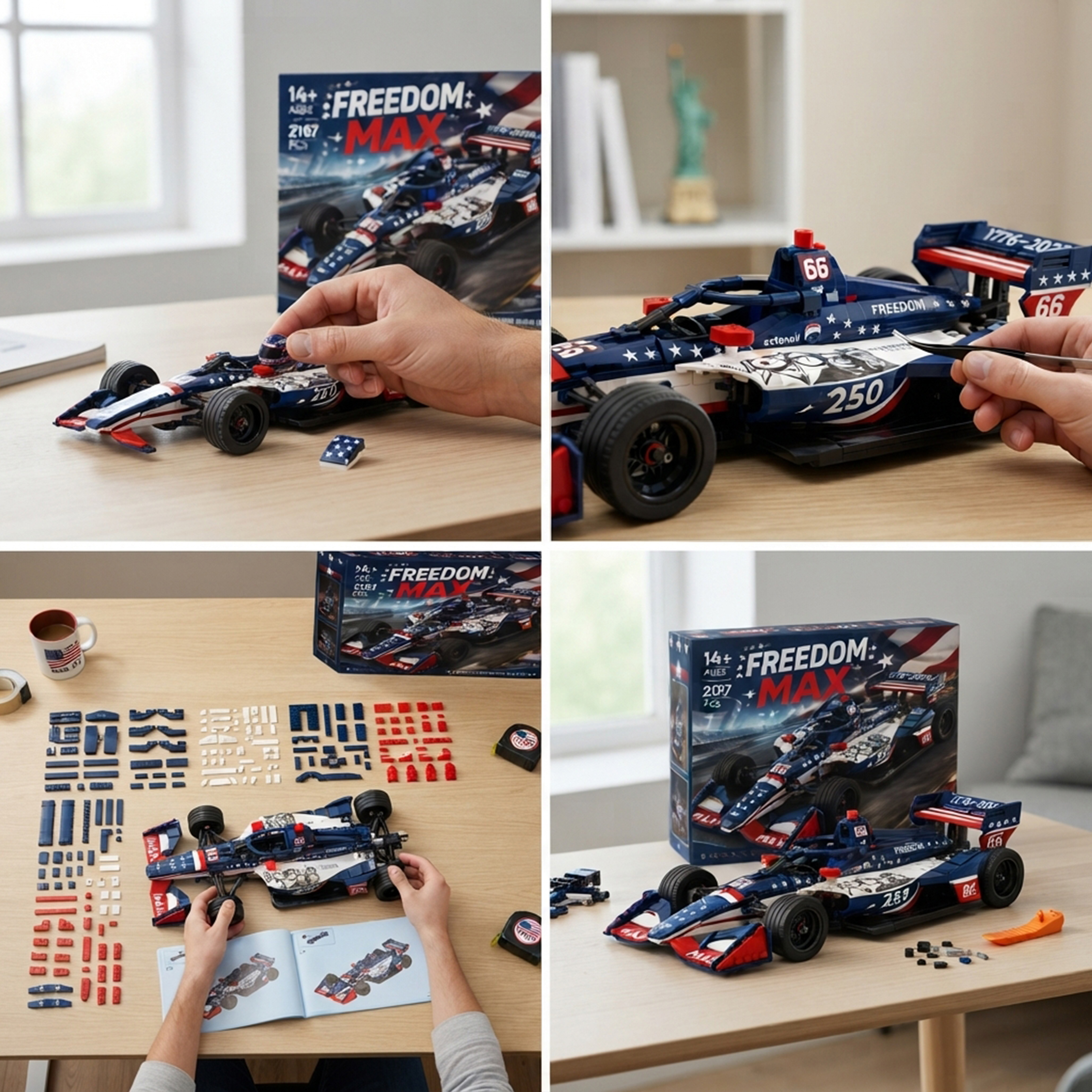 Freedom 250 #66 American Anniversary Open-Wheel Racing Car Building Set