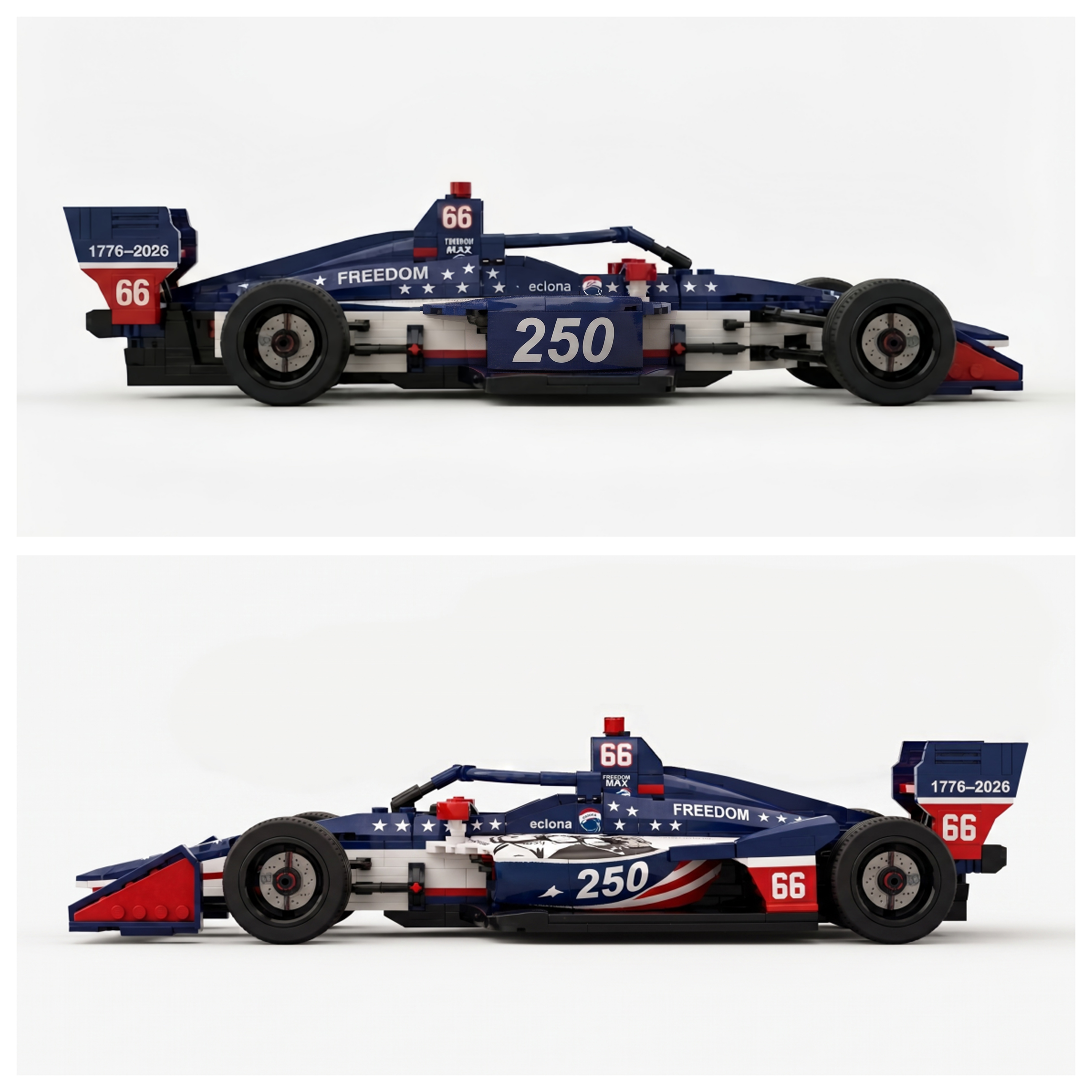 Freedom 250 #66 American Anniversary Open-Wheel Racing Car Building Set