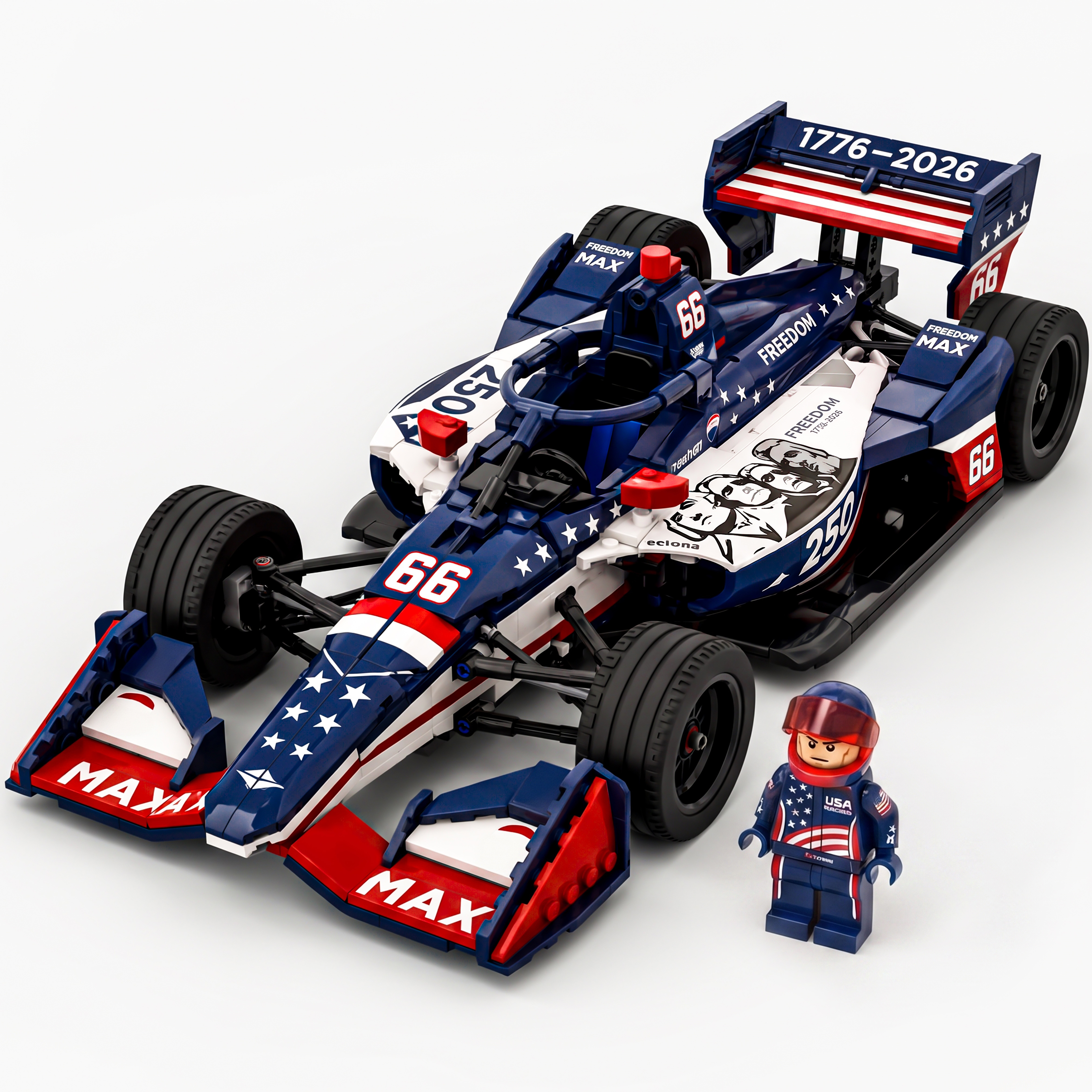 Freedom 250 #66 American Anniversary Open-Wheel Racing Car Building Set