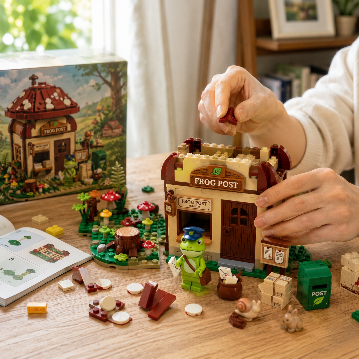 Frog Post Mushroom Cottage Display Building Set