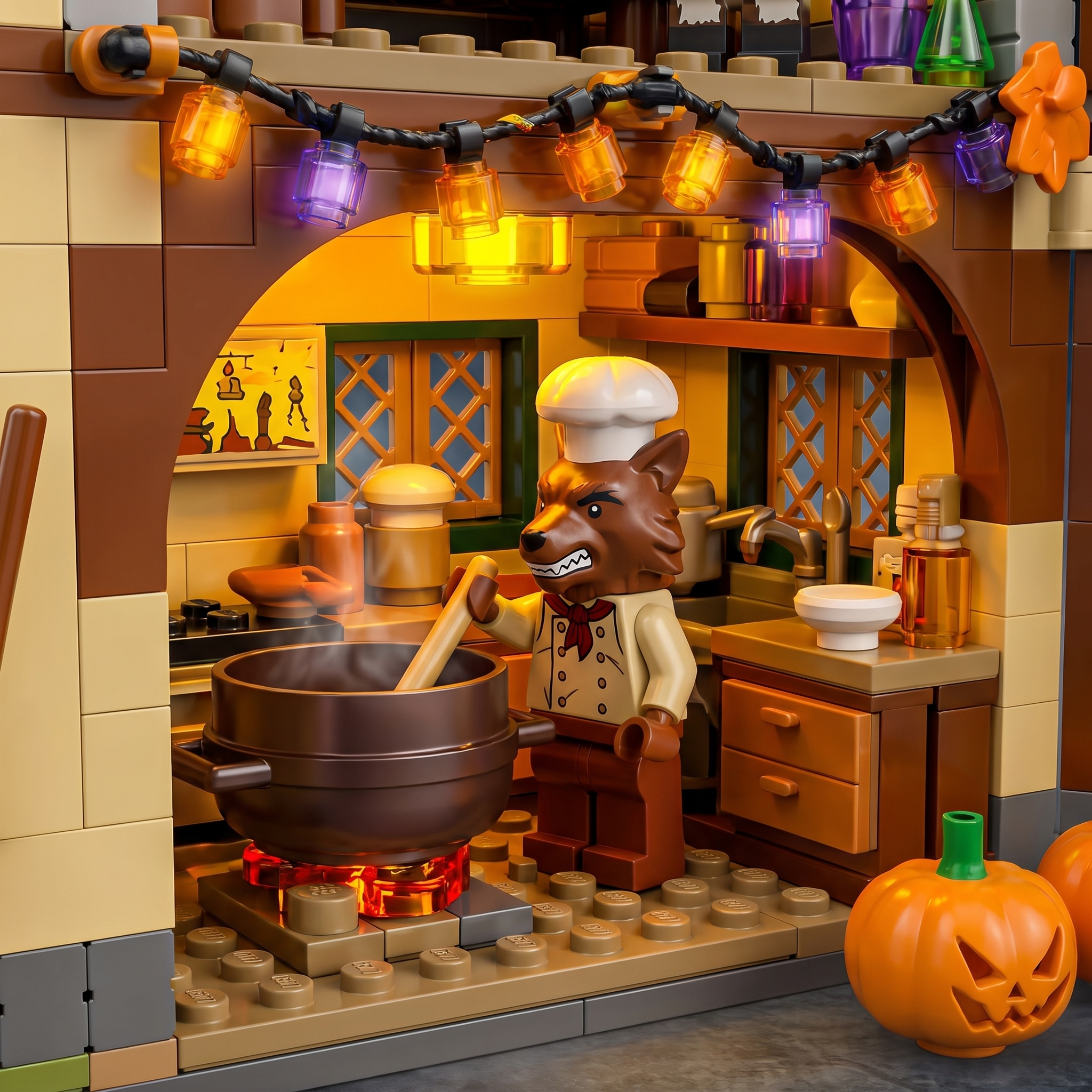 Halloween Gothic Monster Tavern Building Block Set