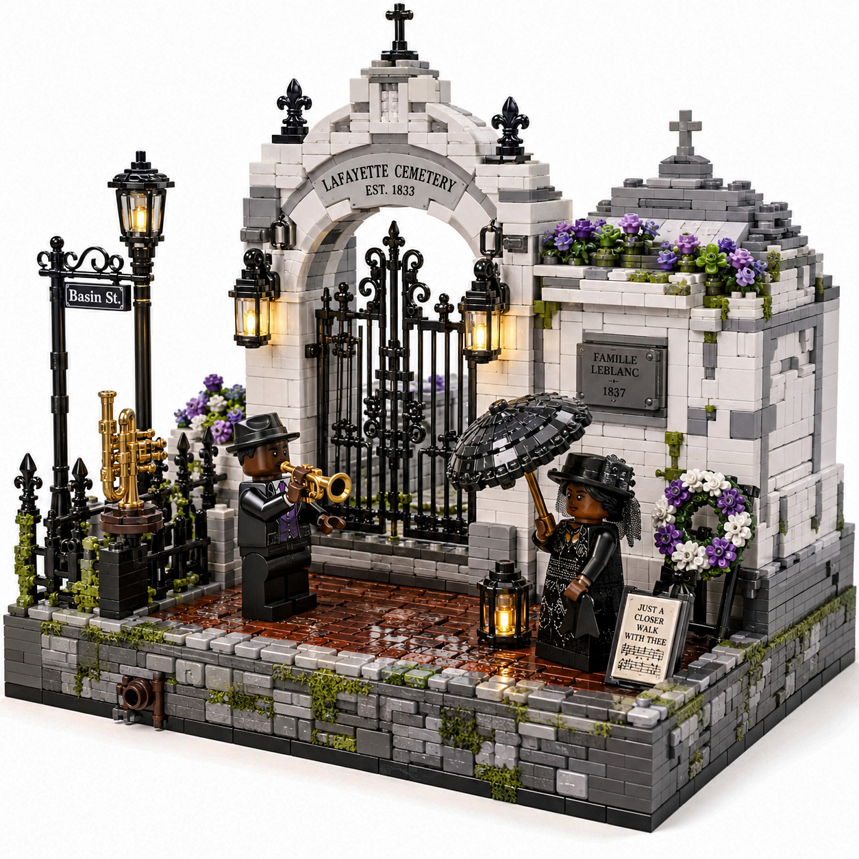 New Orleans Gothic Jazz Funeral Cemetery Gate Collector Building Set
