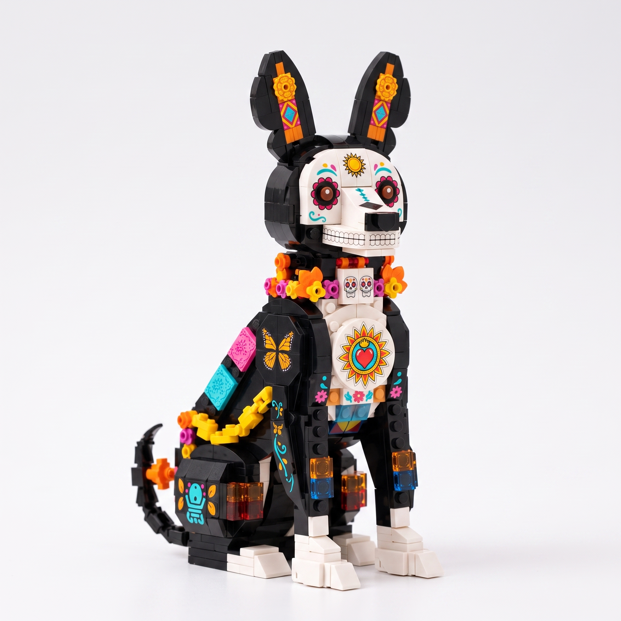 Día de los Muertos Dog Building Set – Sugar Skull Dog Day of the Dead Collectible