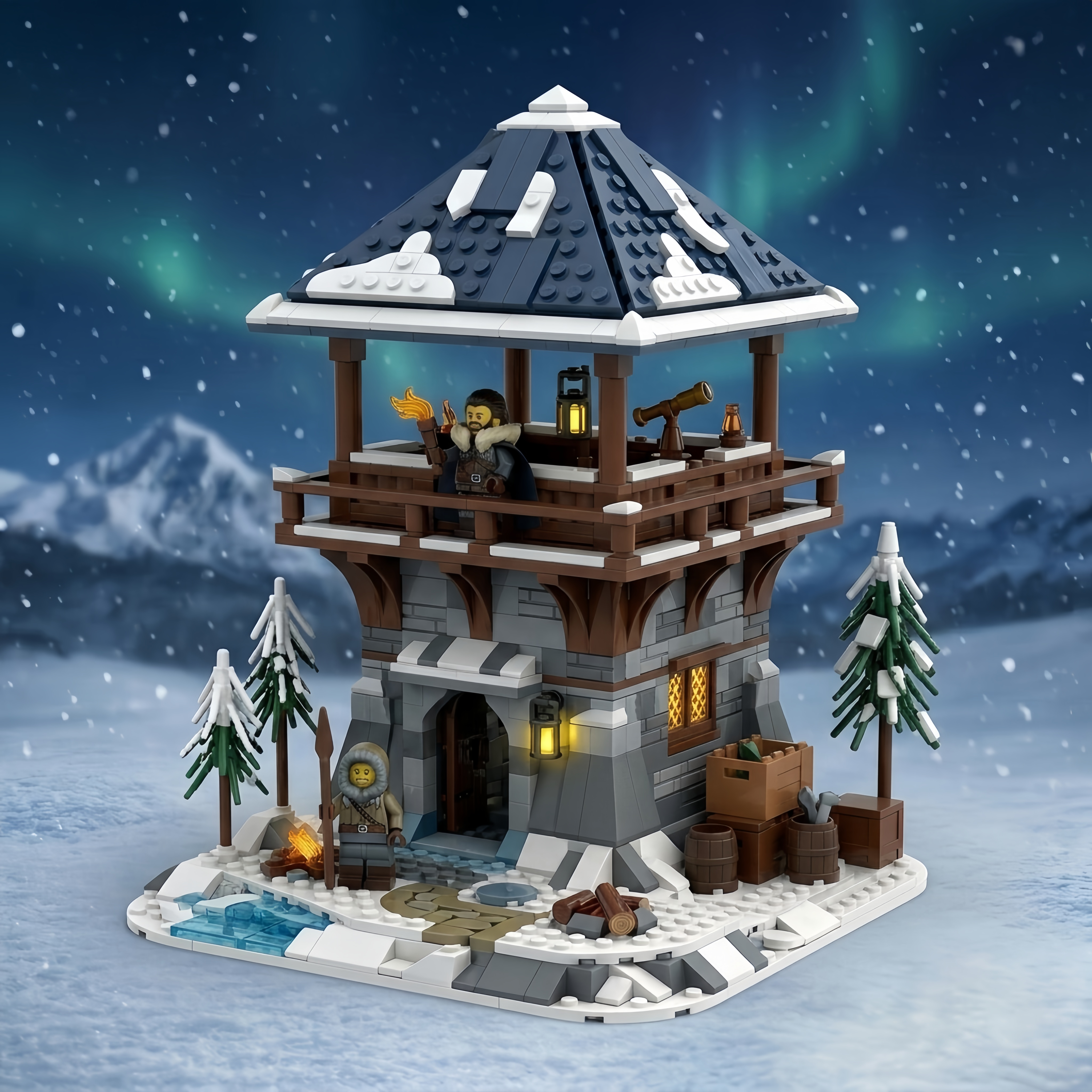 Frostwatch Outpost Winter Display Building Set