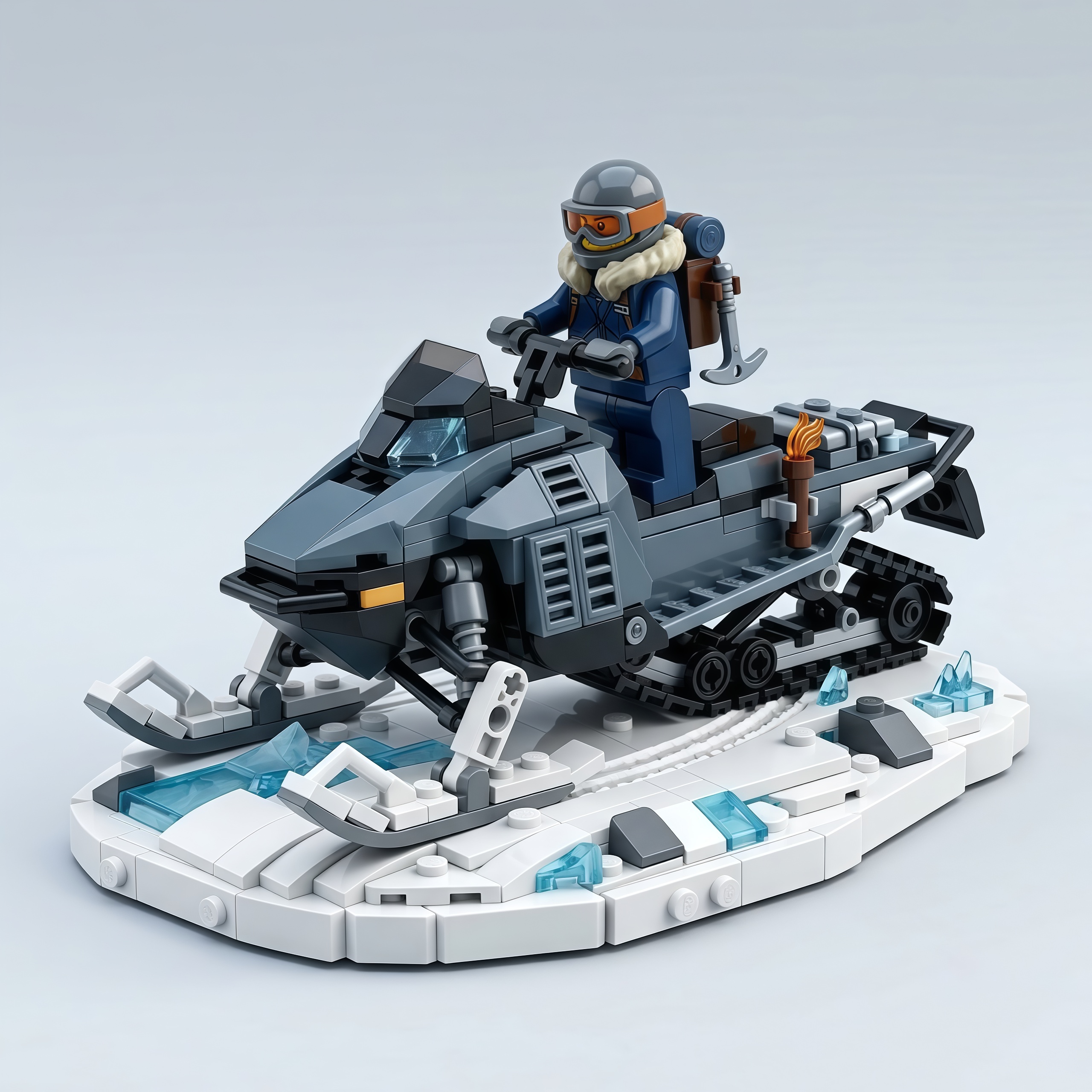 Arctic Patrol Snowmobile Building Set