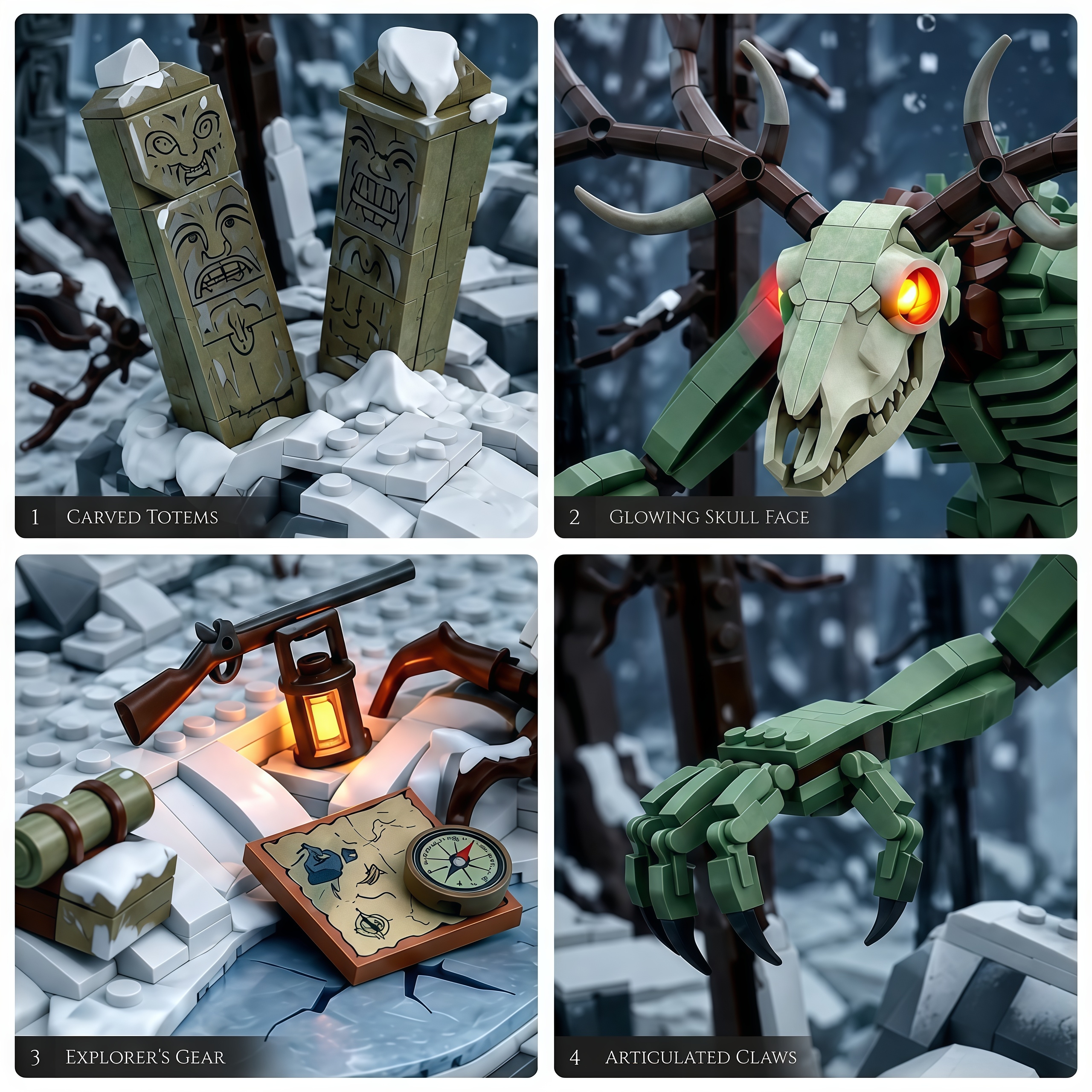 Wendigo Horror Forest Diorama Building Set