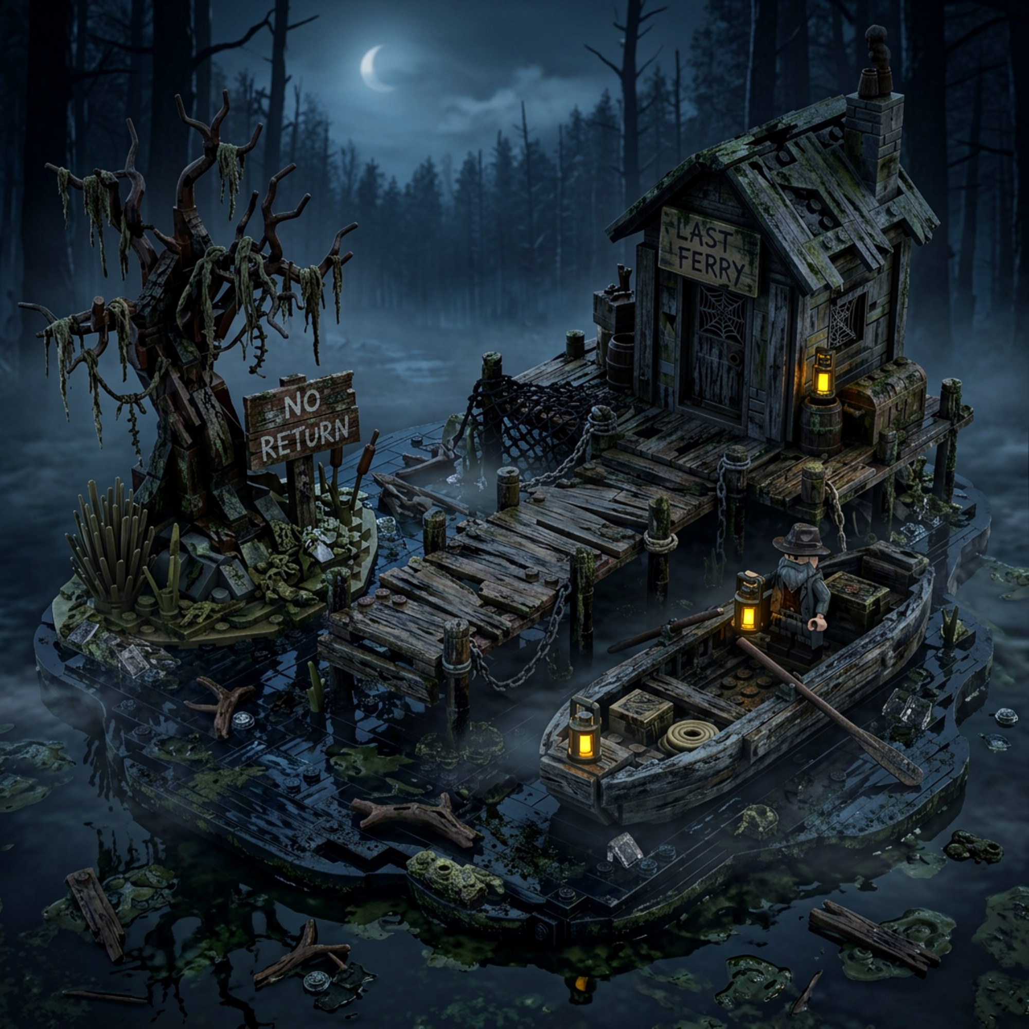 Midnight Ferryman’s Dock Building Set