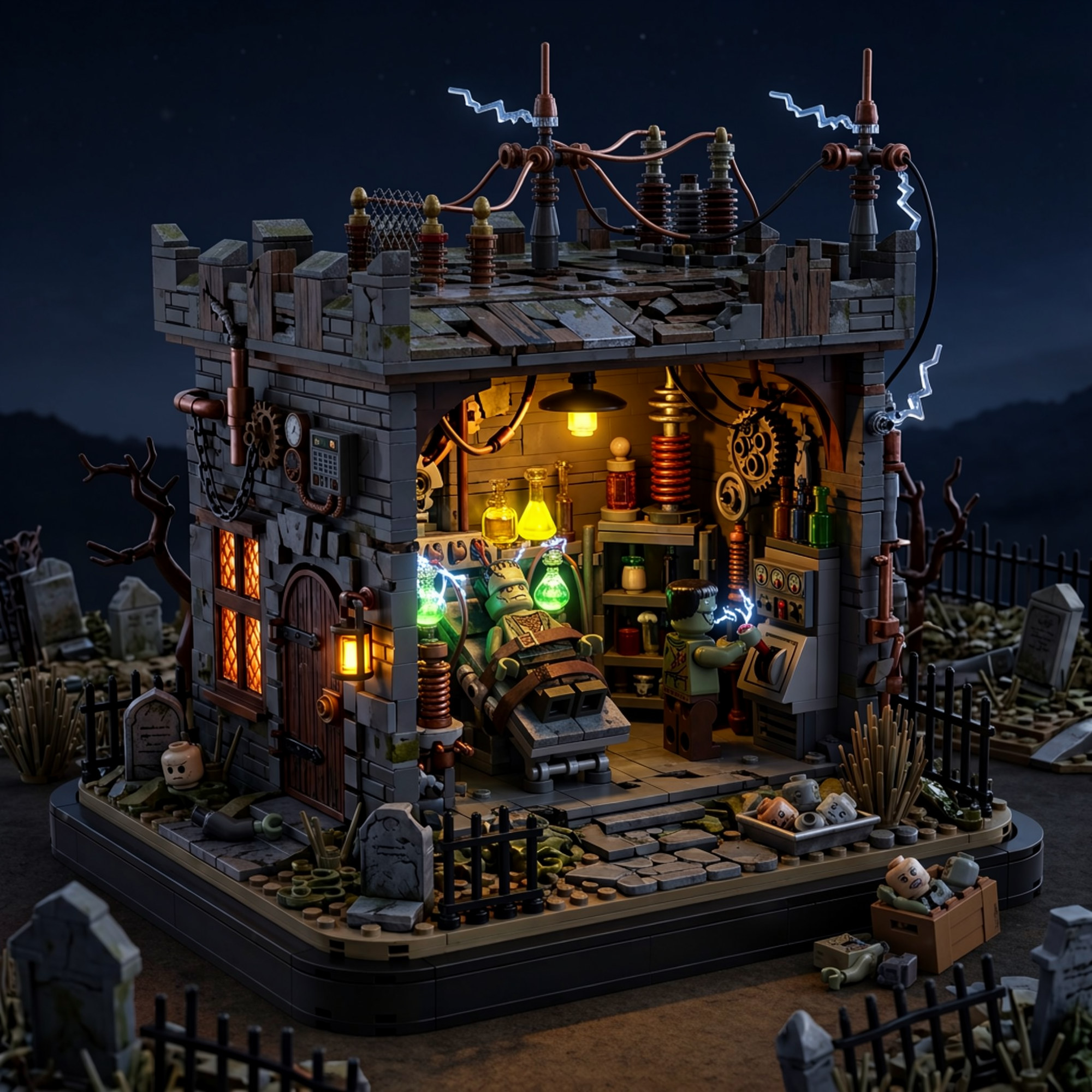 Midnight Monster Laboratory Building Set