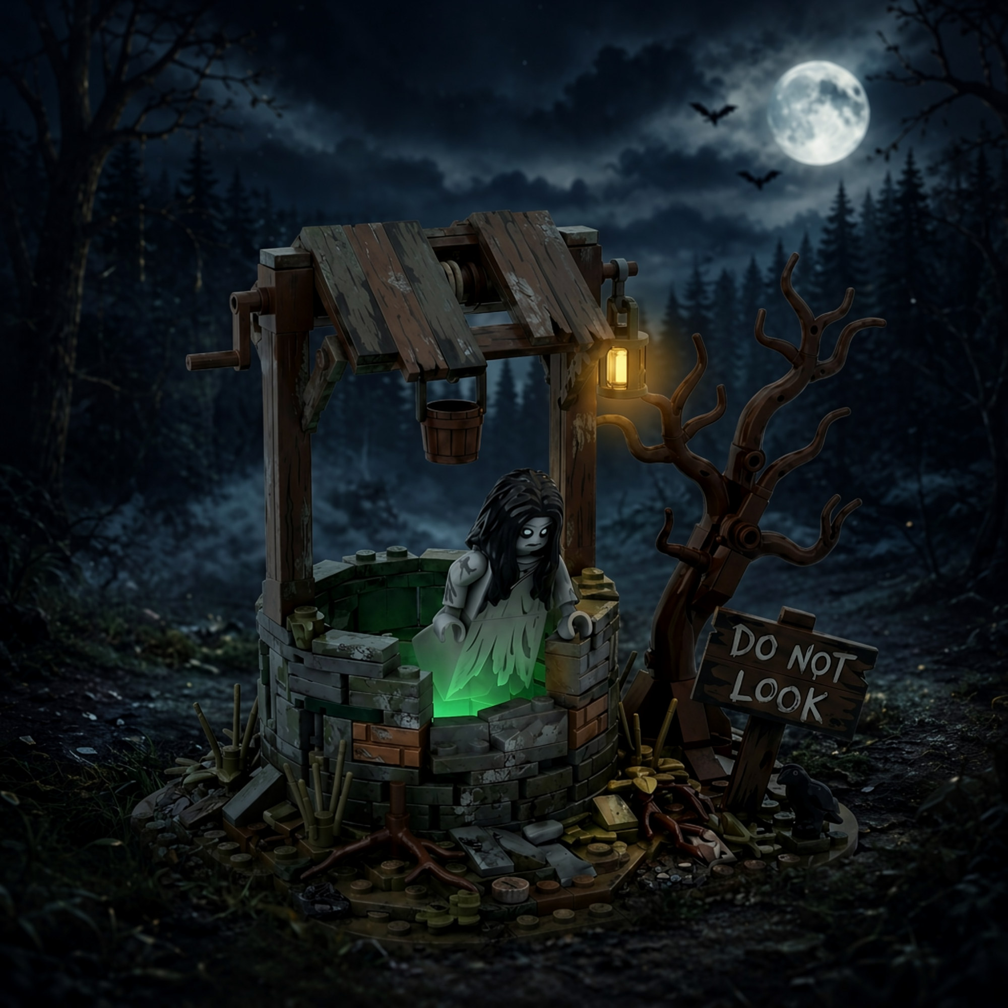 Whispers From The Well Ghostly Forest Display Building Set