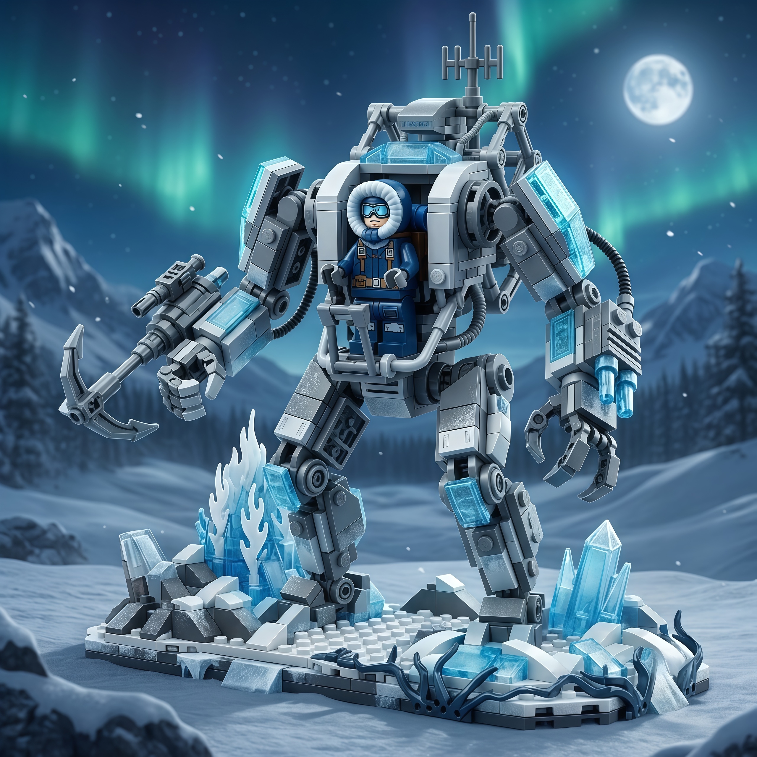 Arctic Exo-Frame Defense Building Set