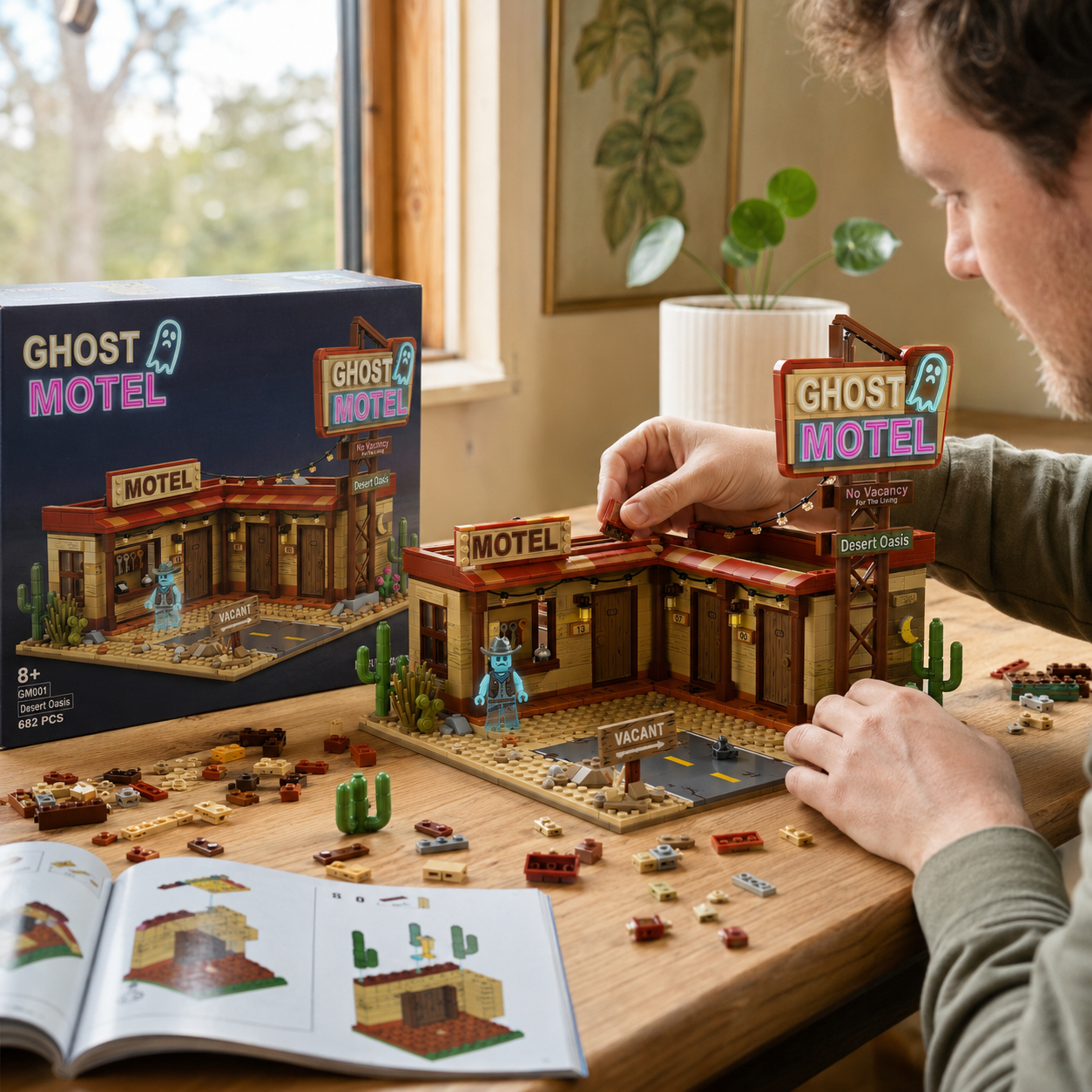 Ghost Motel Desert Oasis Display Building Set