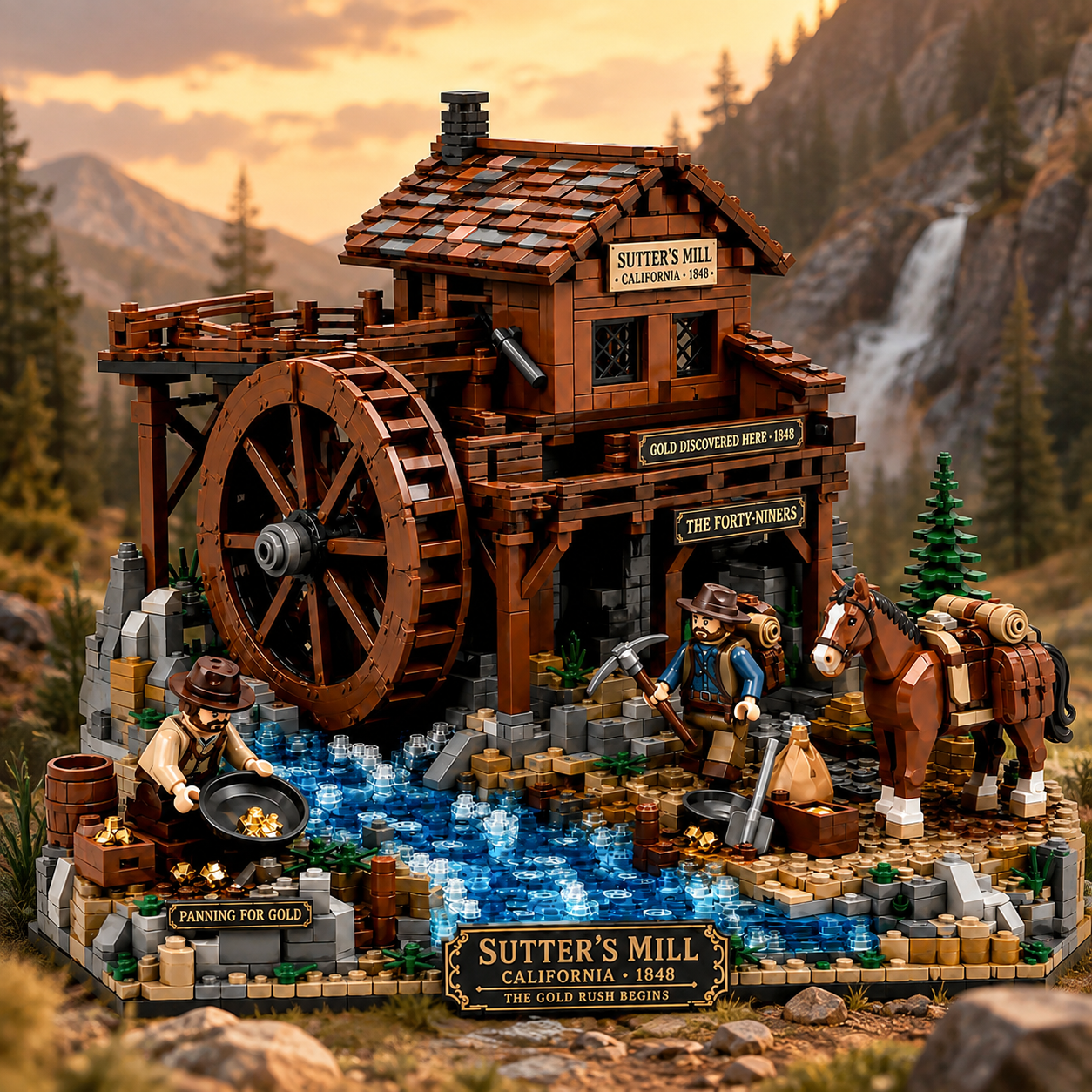 Sutter’s Mill 1848 California Gold Rush Building Set