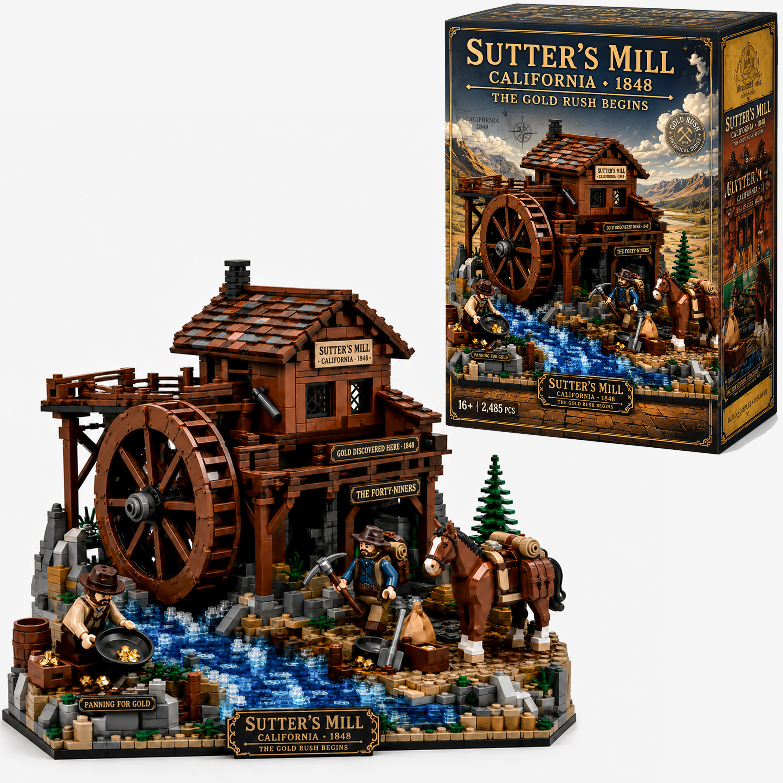 Sutter’s Mill 1848 California Gold Rush Building Set