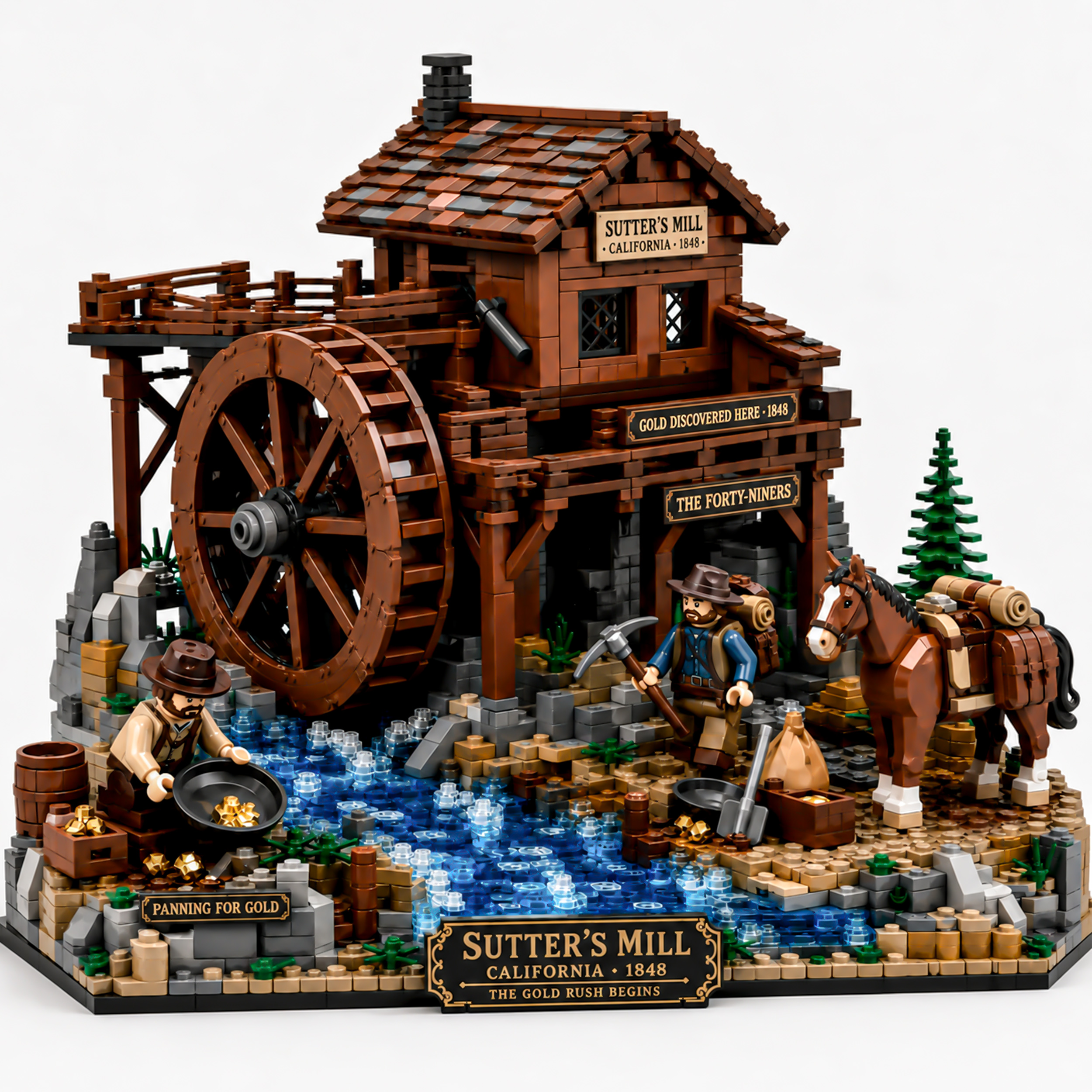 Sutter’s Mill 1848 California Gold Rush Building Set