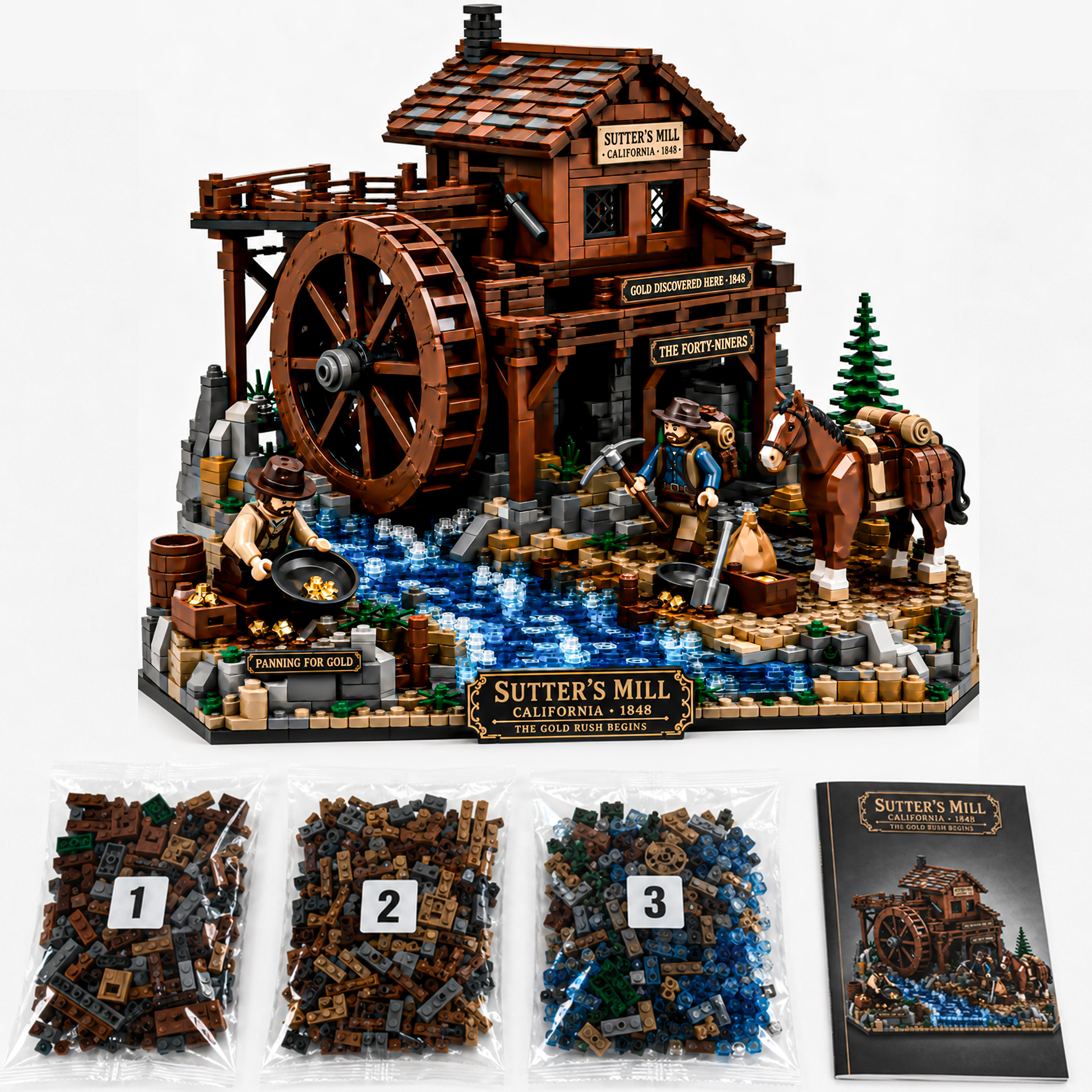 Sutter’s Mill 1848 California Gold Rush Building Set