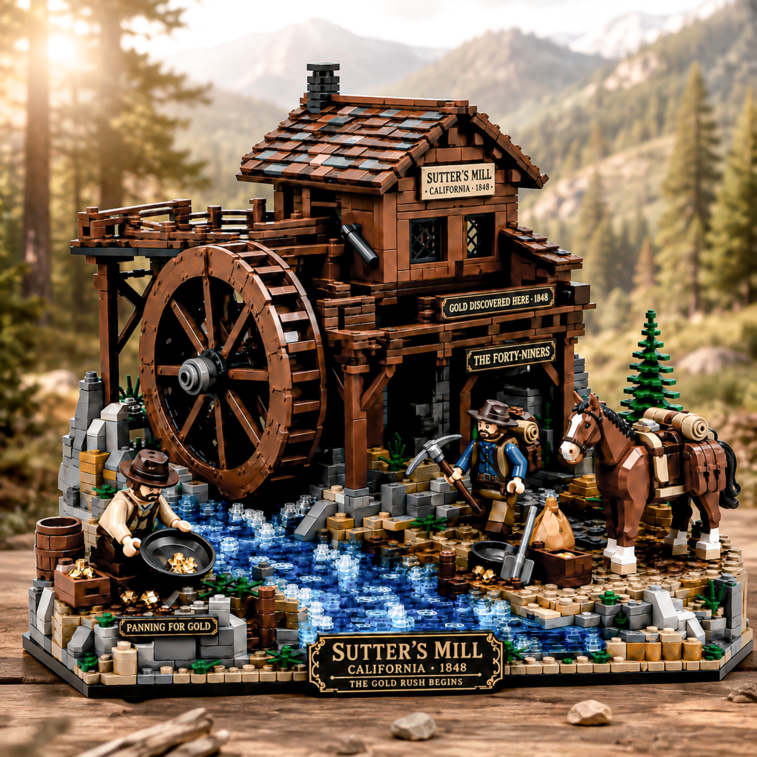 Sutter’s Mill 1848 California Gold Rush Building Set
