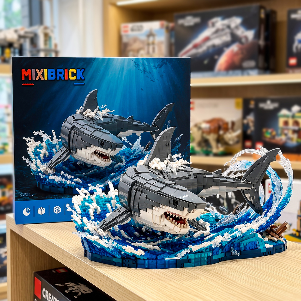 Great White Shark Display Set