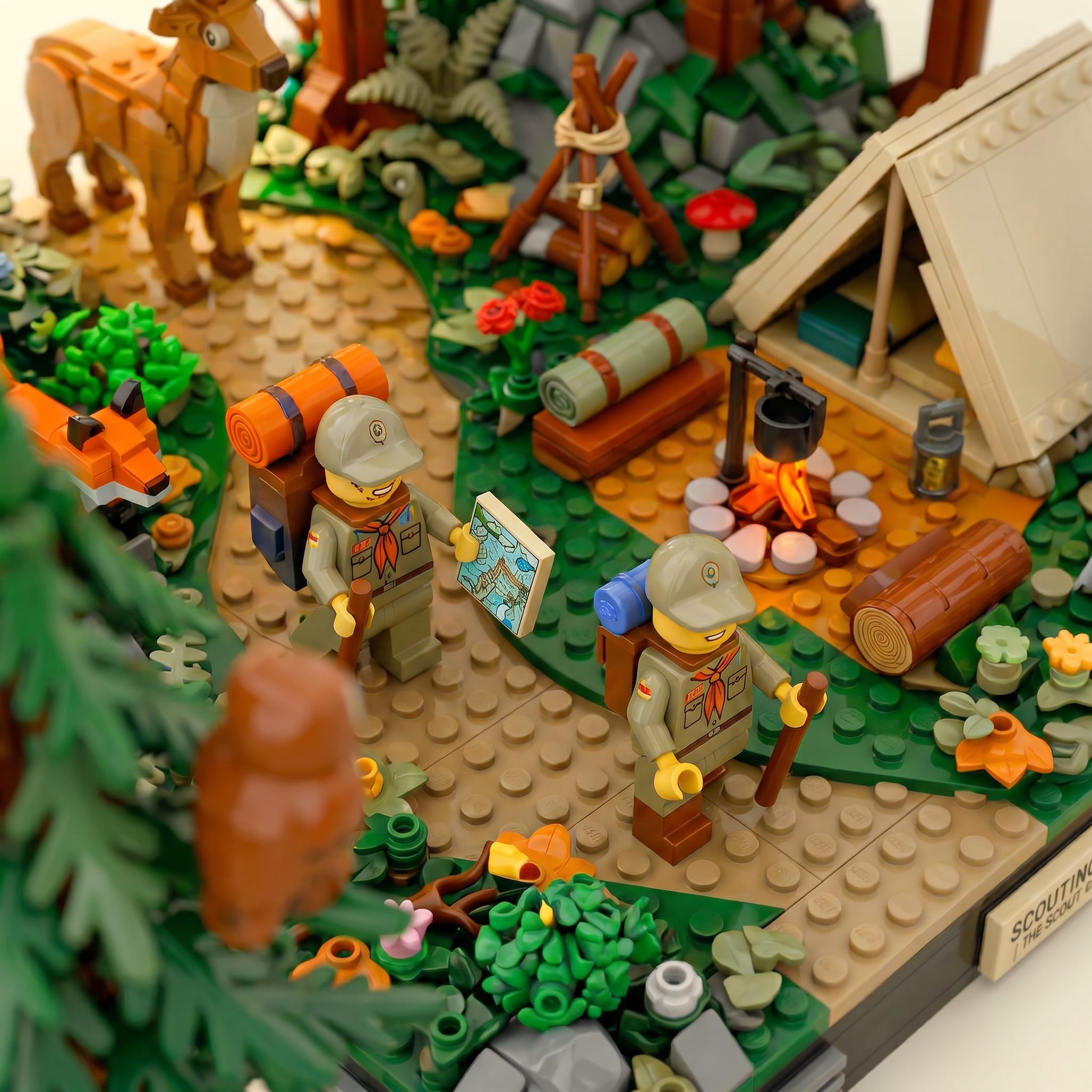 Forest Scout Camp Adventure Building Blocks Set