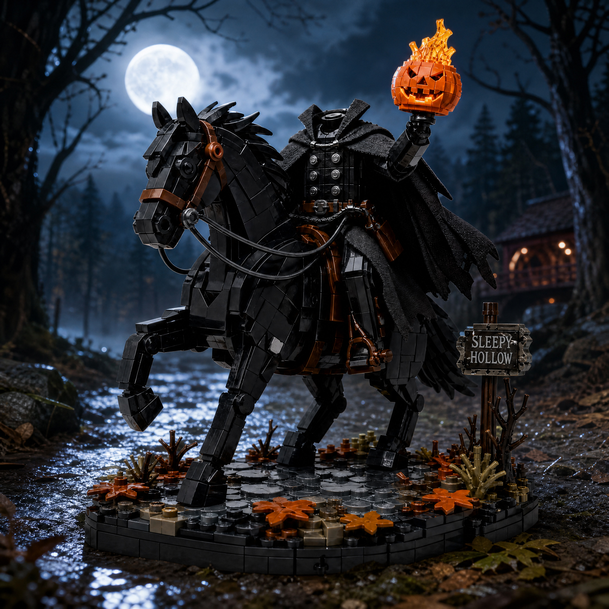 Sleepy Hollow Headless Horseman Display Building Set