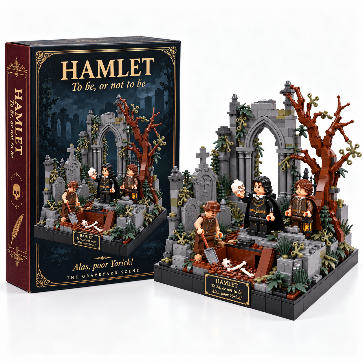 hamlet-graveyard-shakespeare-gothic-cemetery-building-set – DOMIBRICK