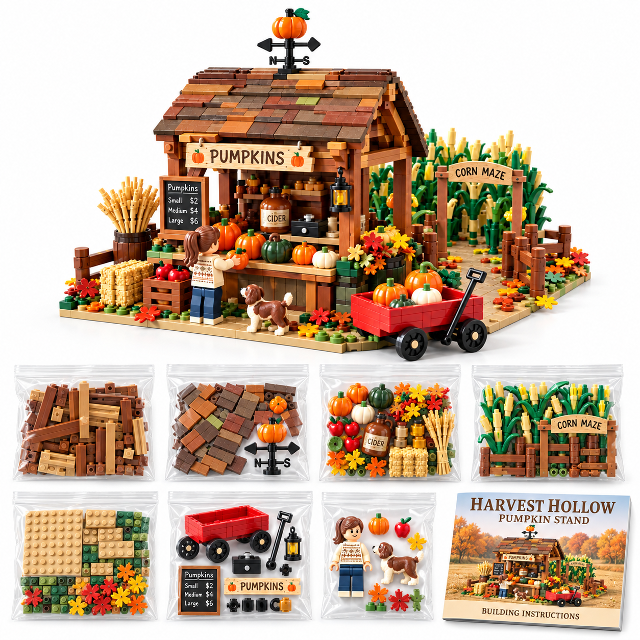 Harvest Hollow Pumpkin Stand Building Set