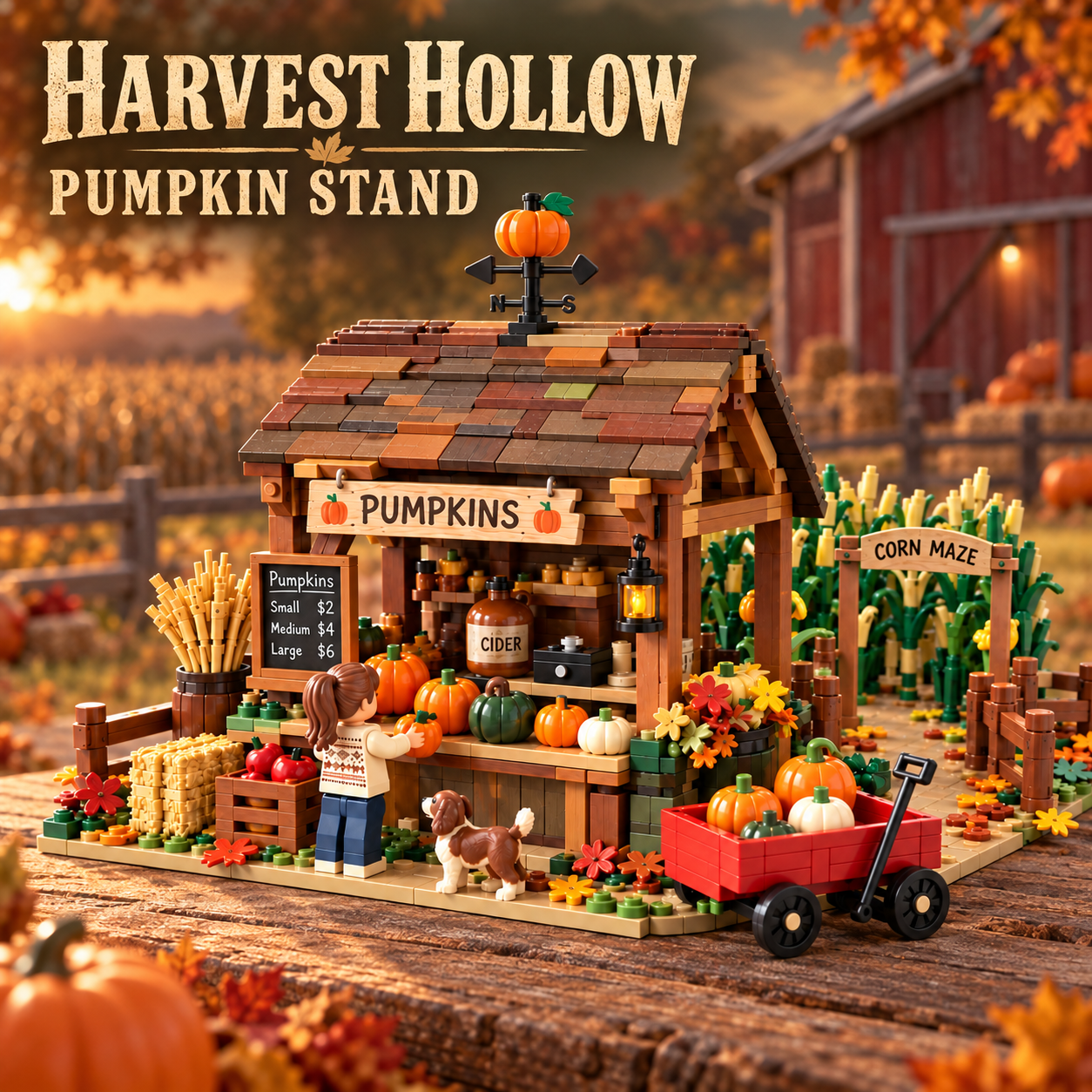 Harvest Hollow Pumpkin Stand Building Set