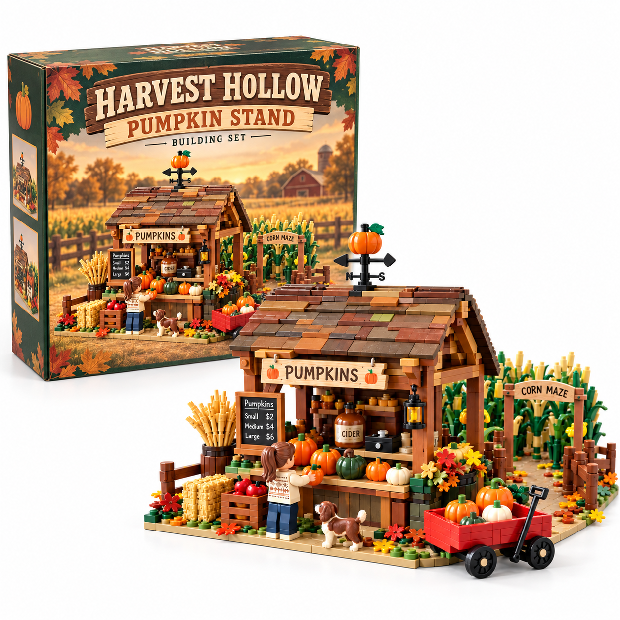 Harvest Hollow Pumpkin Stand Building Set