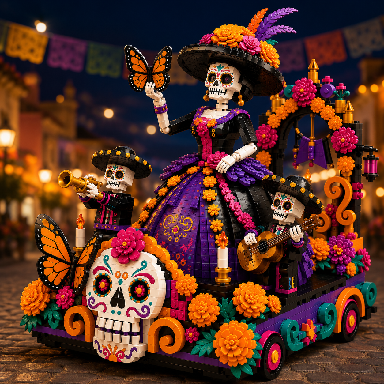 La Catrina Marigold Parade Float Building Set