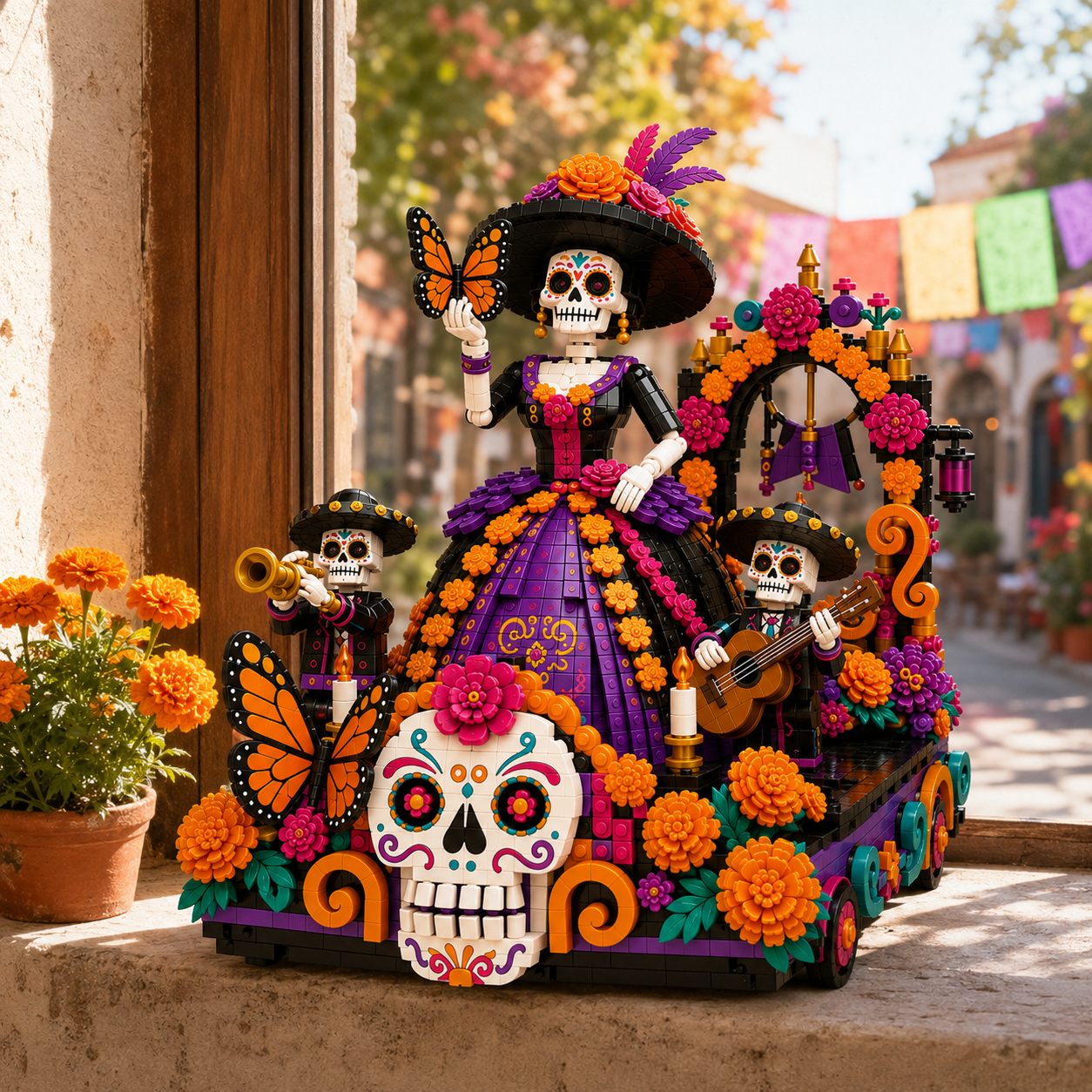 La Catrina Marigold Parade Float Building Set