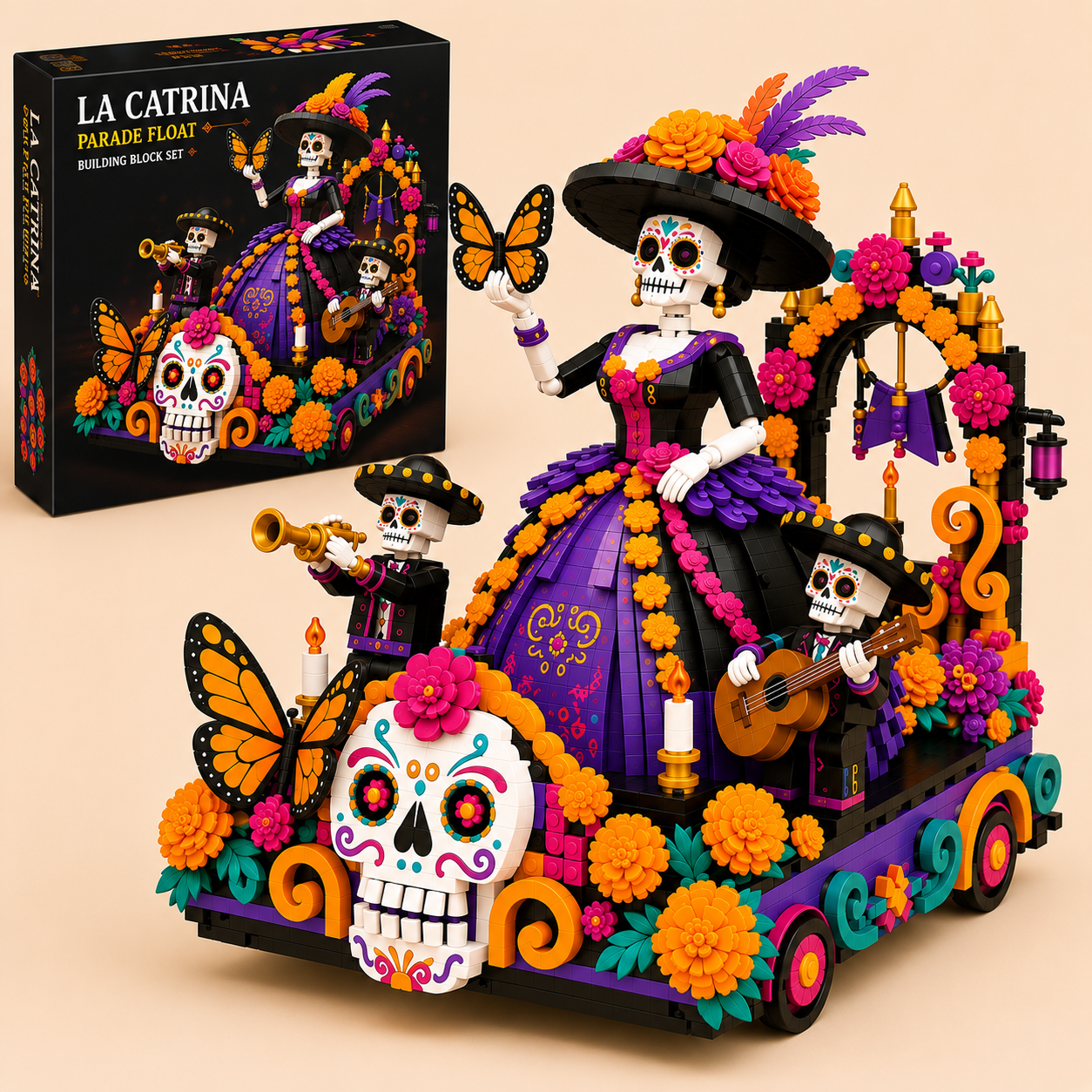 La Catrina Marigold Parade Float Building Set