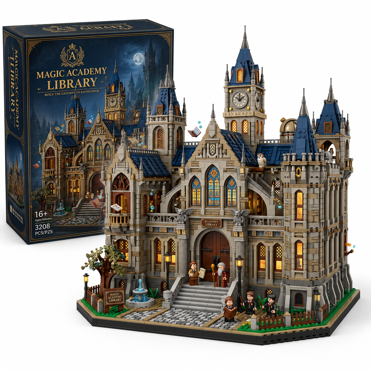 Magic Academy Library Building Blocks Set