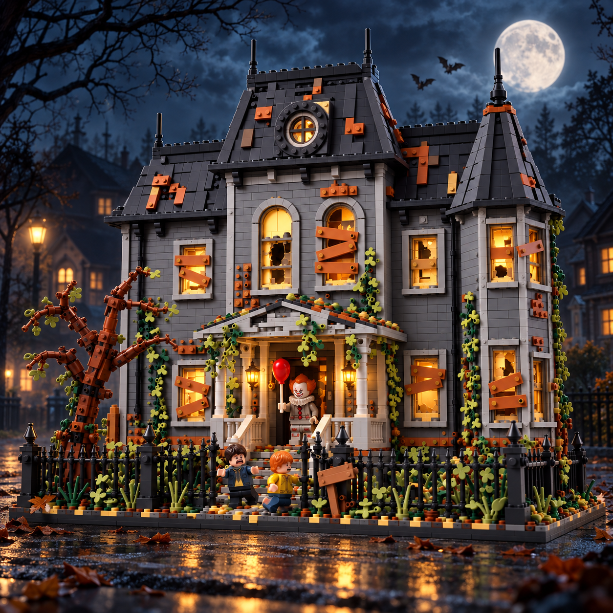 Neibolt House Building Block Set – Haunted Horror House Model