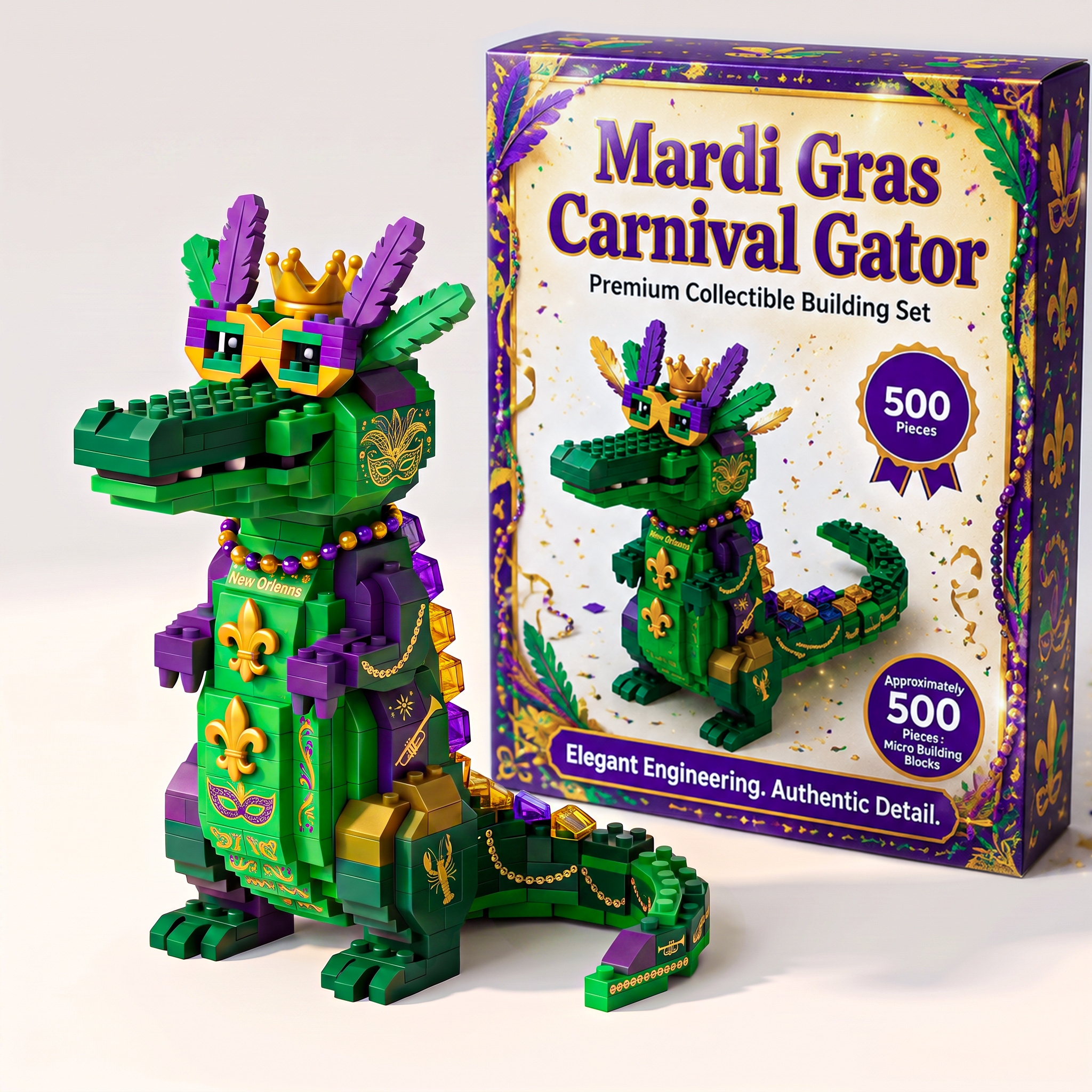 Mardi Gras Carnival Gator — New Orleans Celebration Collector’s Edition Building Set