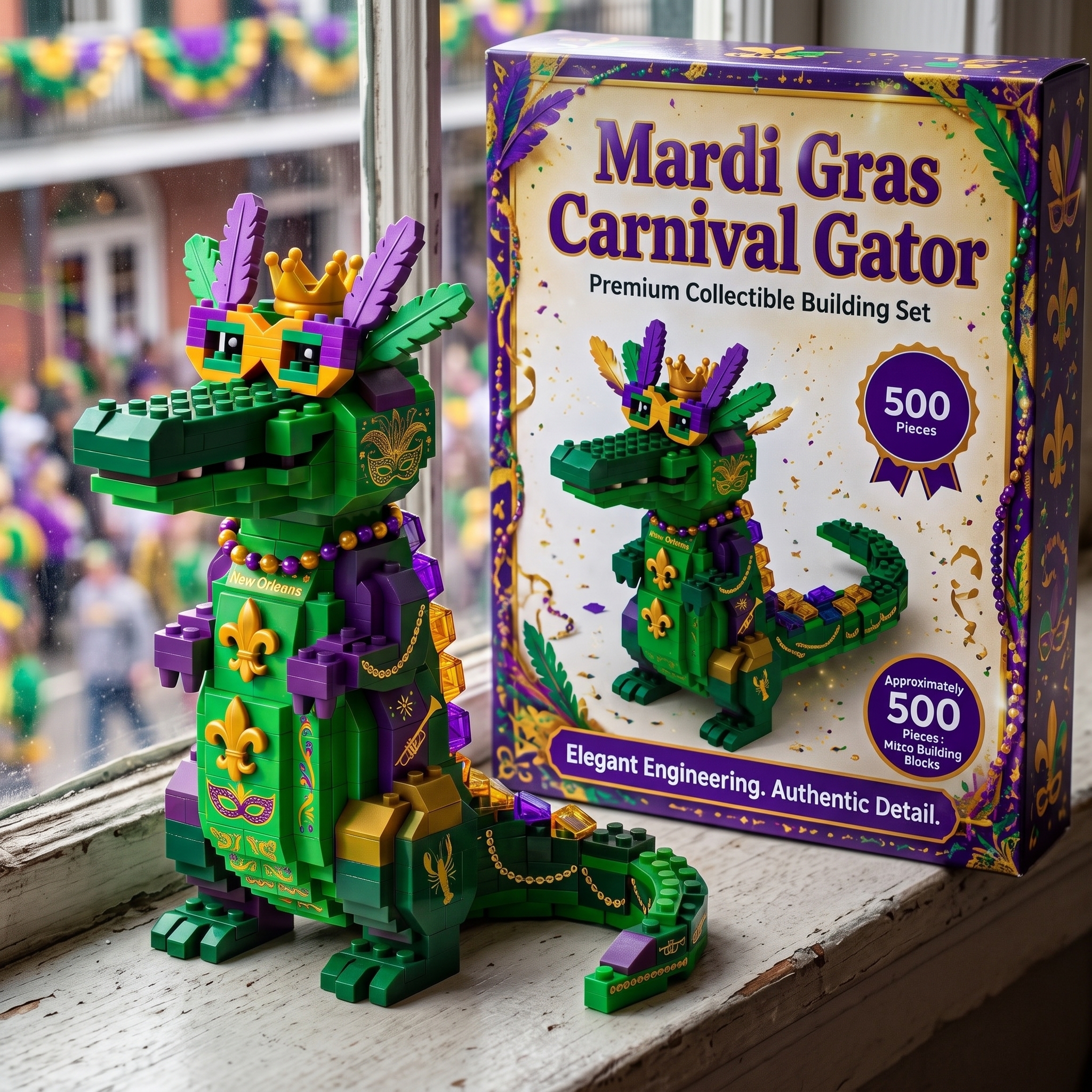 Mardi Gras Carnival Gator — New Orleans Celebration Collector’s Edition Building Set