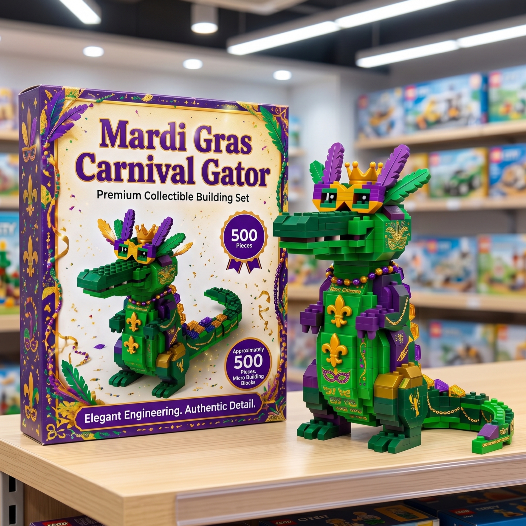 Mardi Gras Carnival Gator — New Orleans Celebration Collector’s Edition Building Set