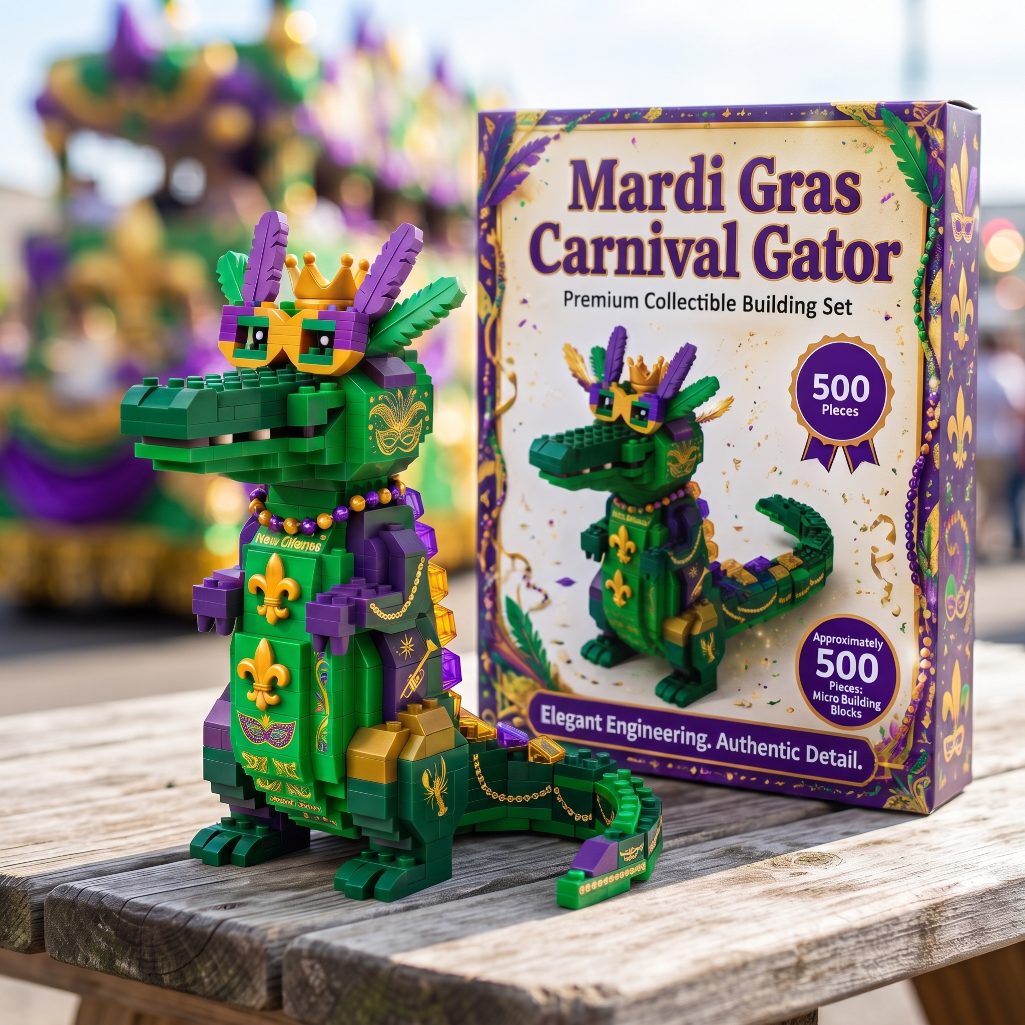 Mardi Gras Carnival Gator — New Orleans Celebration Collector’s Edition Building Set