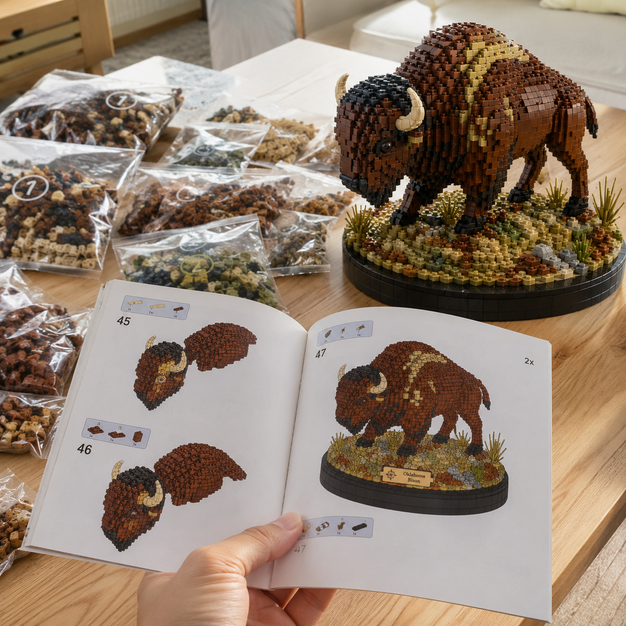 Oklahoma Bison Building Display Set