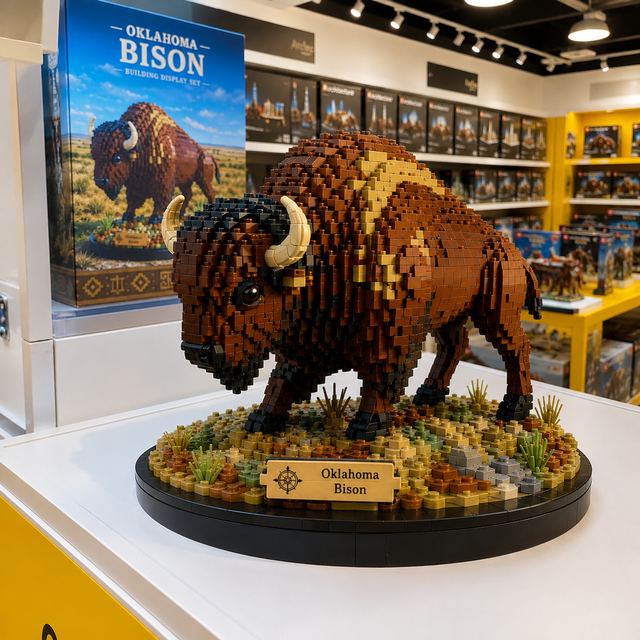 Oklahoma Bison Building Display Set