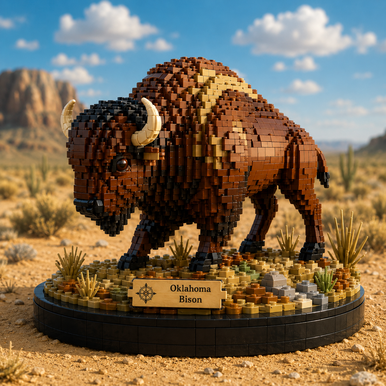 Oklahoma Bison Building Display Set