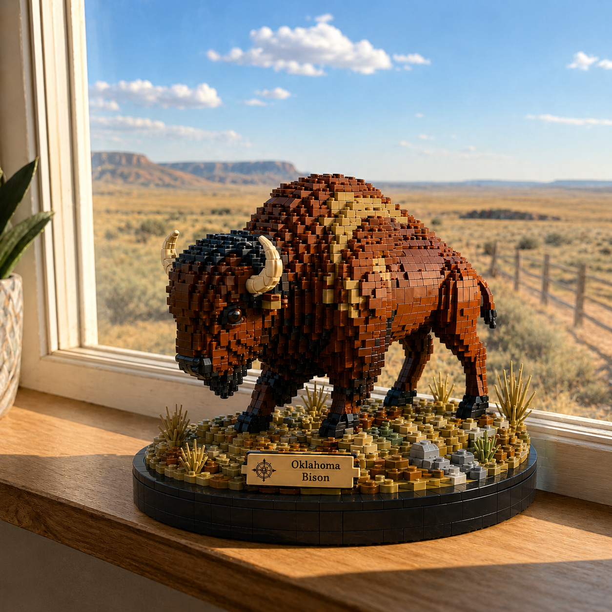 Oklahoma Bison Building Display Set