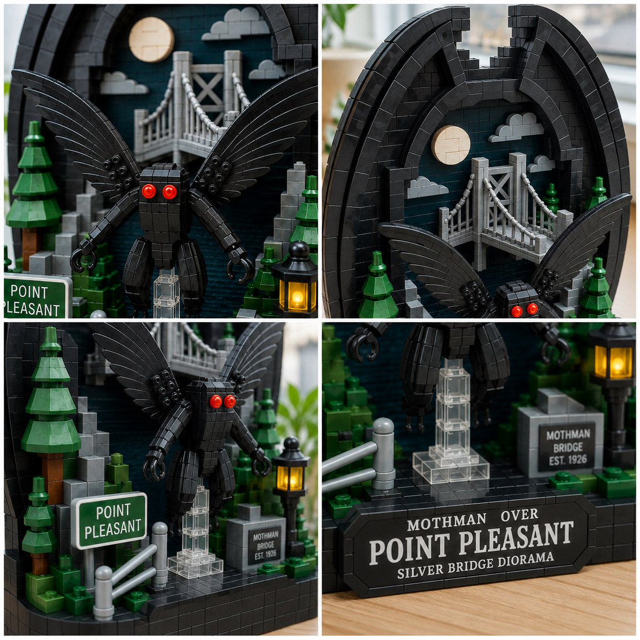 Mothman Over Point Pleasant — Silver Bridge Diorama Collector’s Edition Building Set