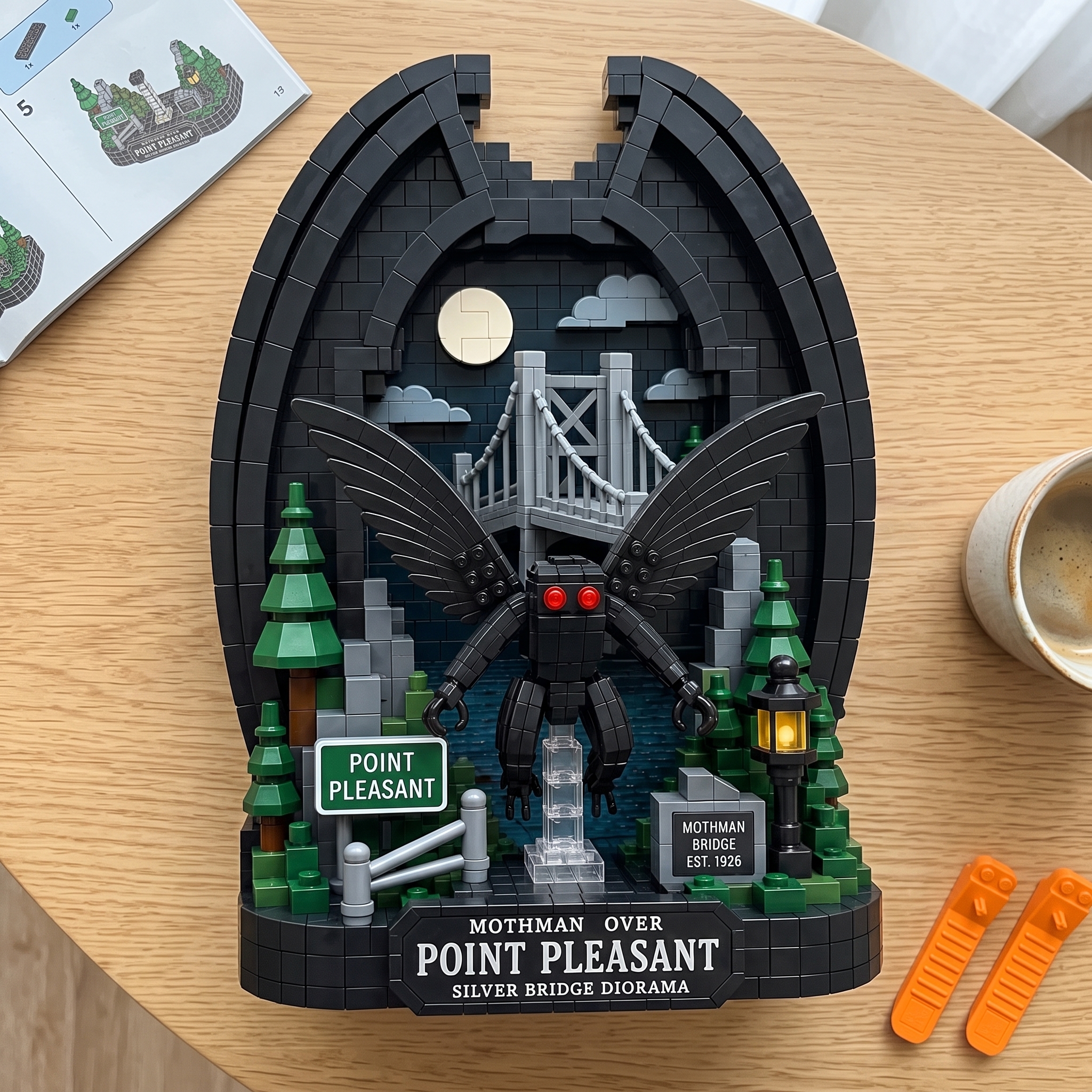 Mothman Over Point Pleasant — Silver Bridge Diorama Collector’s Edition Building Set