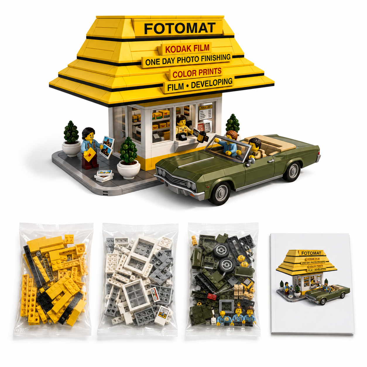 Retro Fotomat Photo Kiosk Building Set