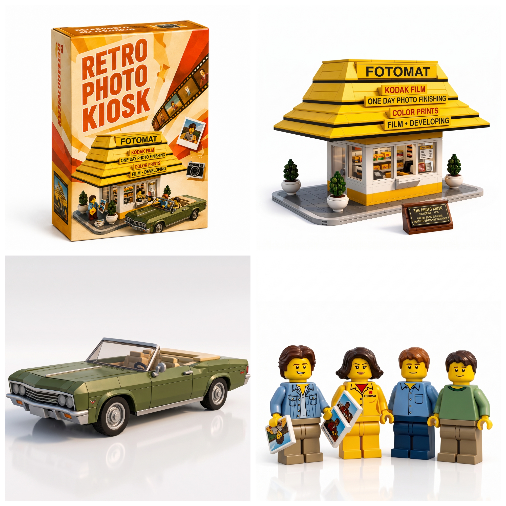 Retro Fotomat Photo Kiosk Building Set