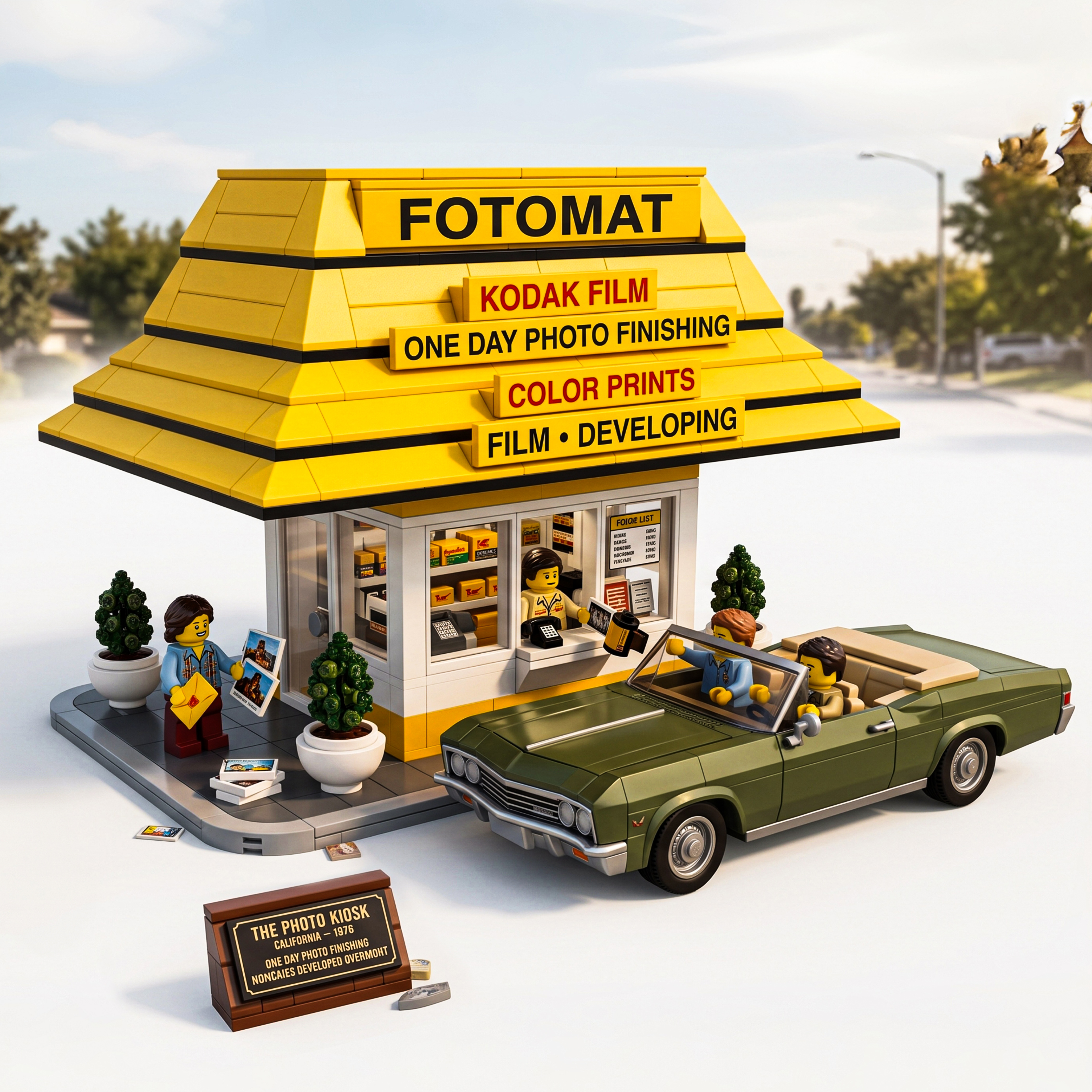 Retro Fotomat Photo Kiosk Building Set