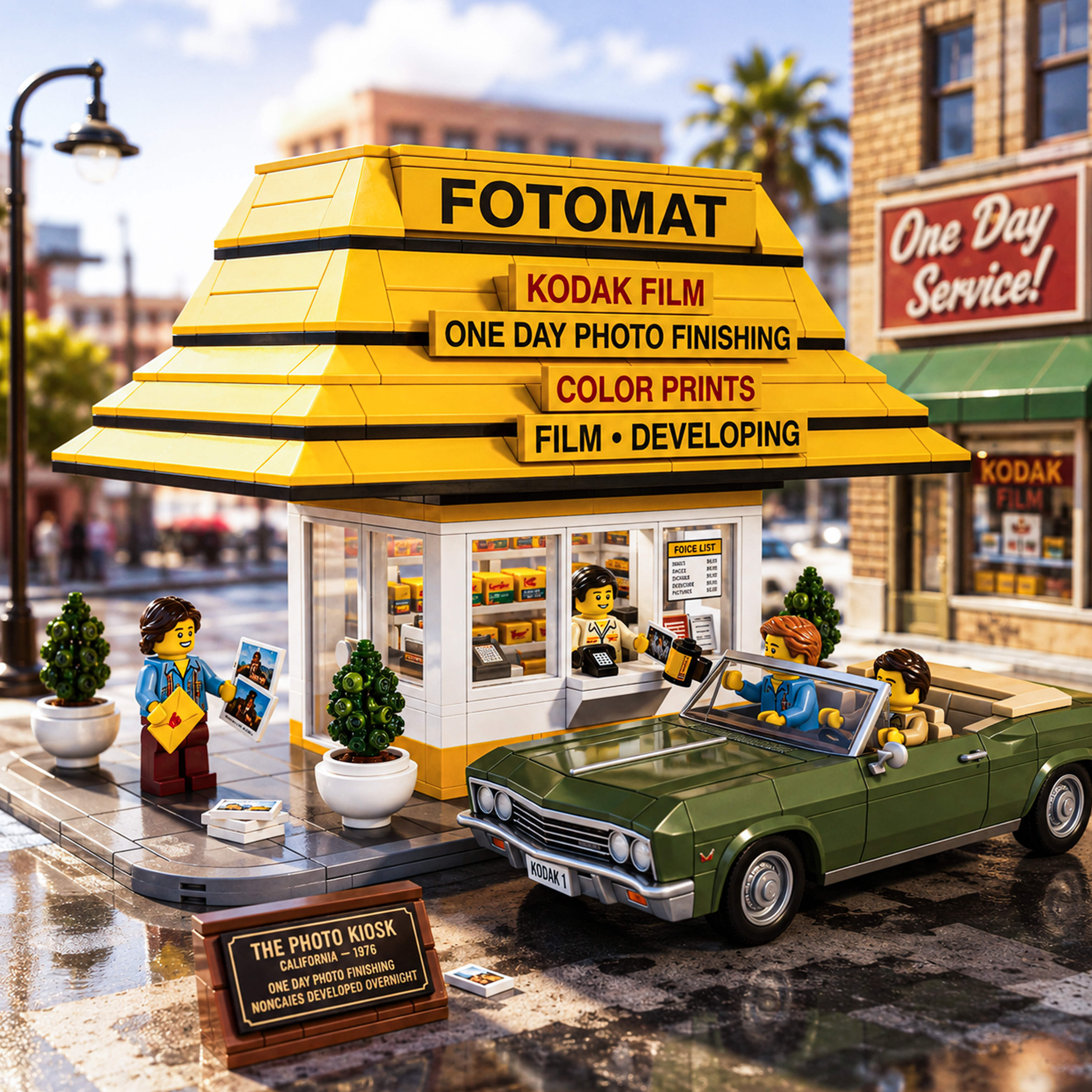 Retro Fotomat Photo Kiosk Building Set
