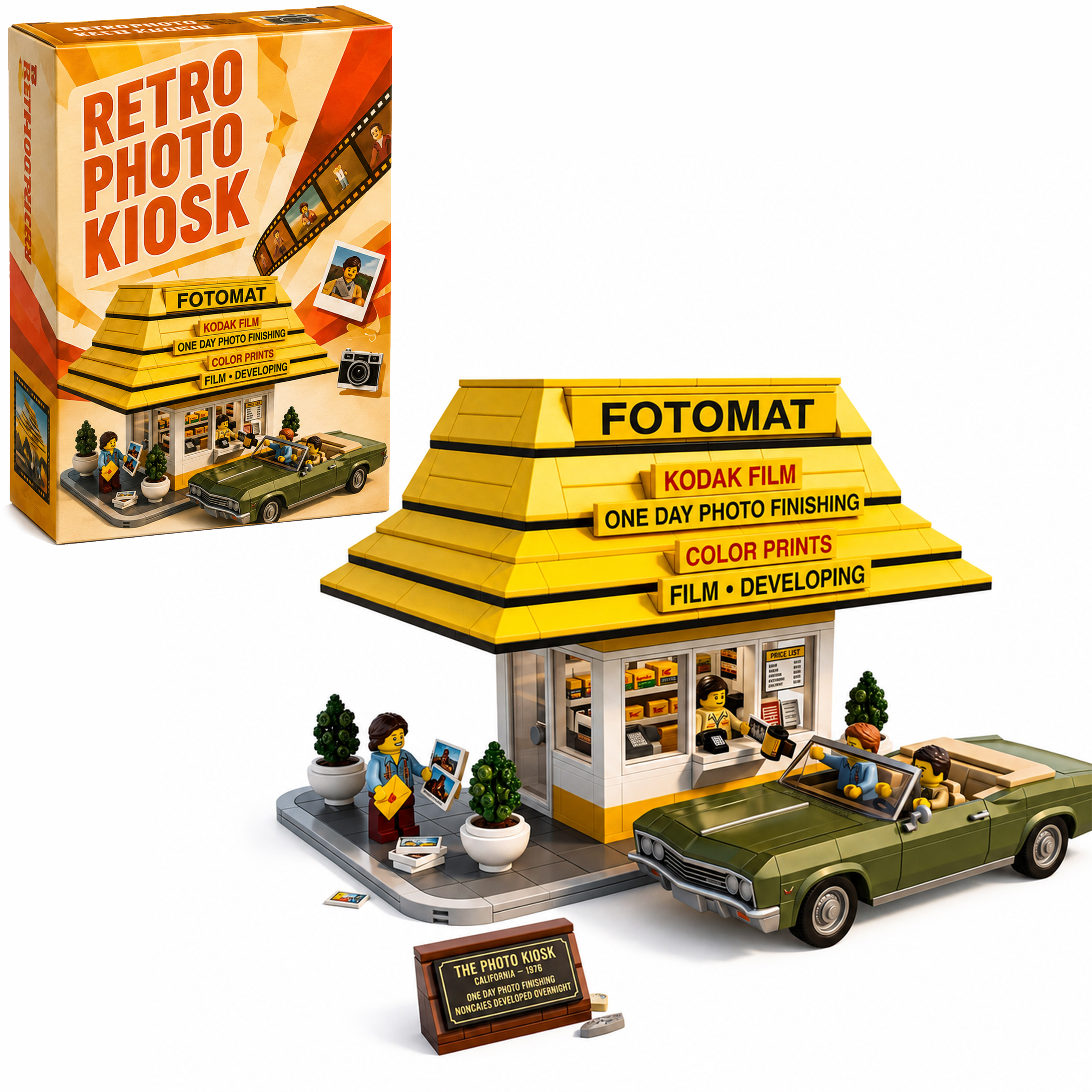 Retro Fotomat Photo Kiosk Building Set