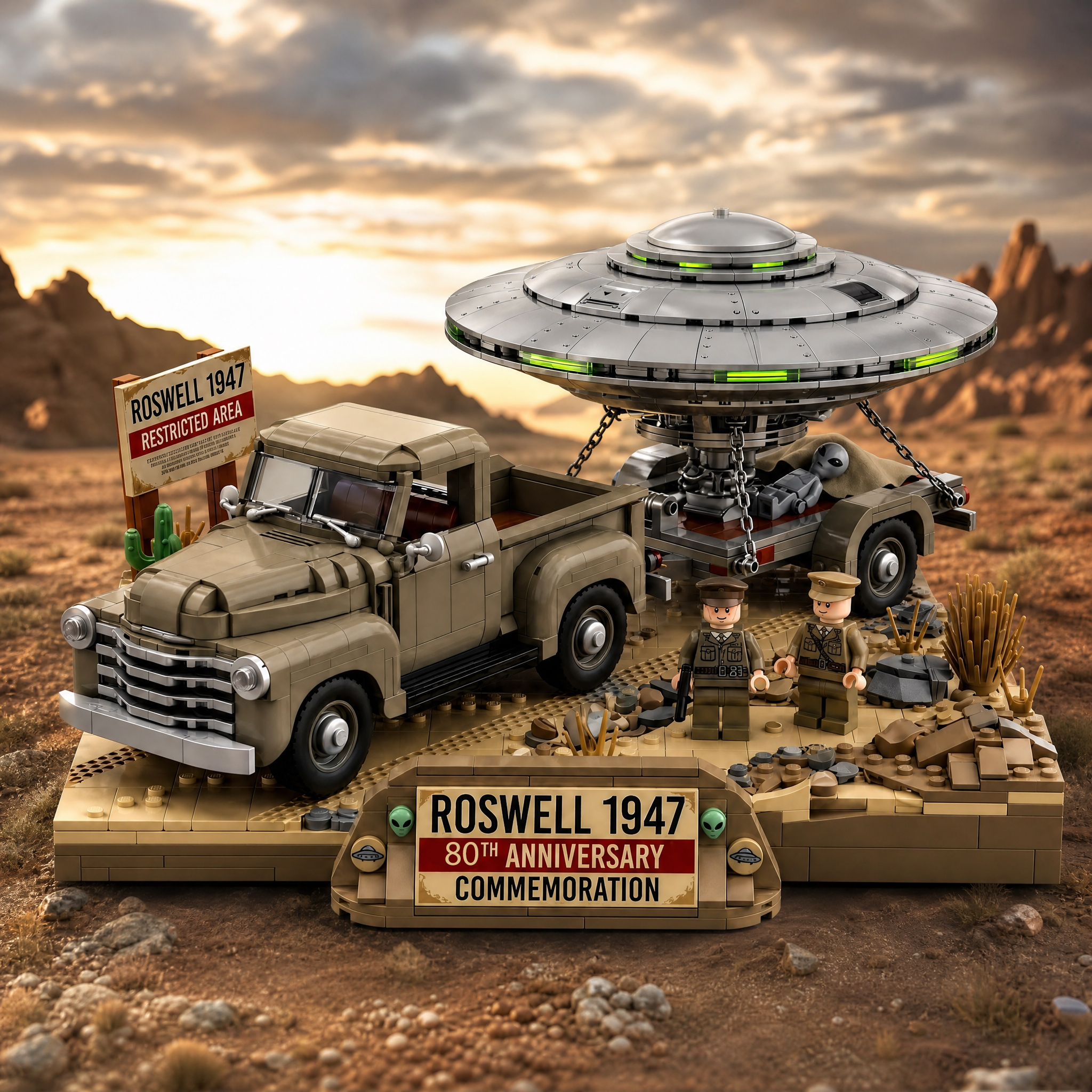 Roswell 1947 UFO Incident Building Set