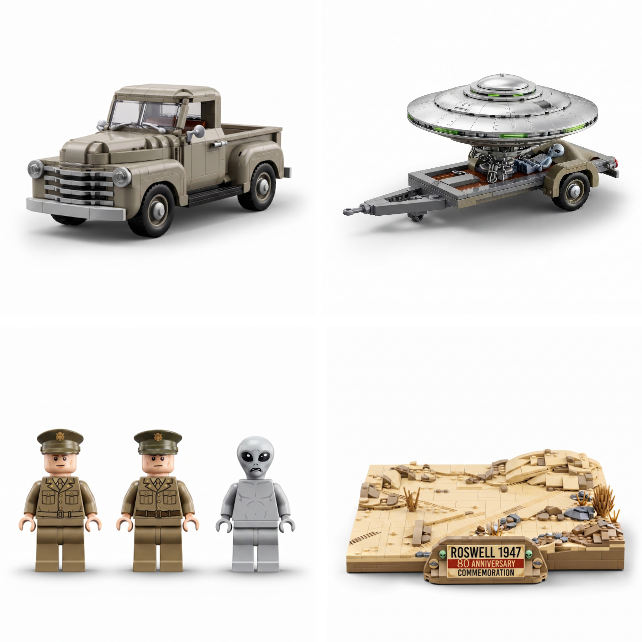 Roswell 1947 UFO Incident Building Set