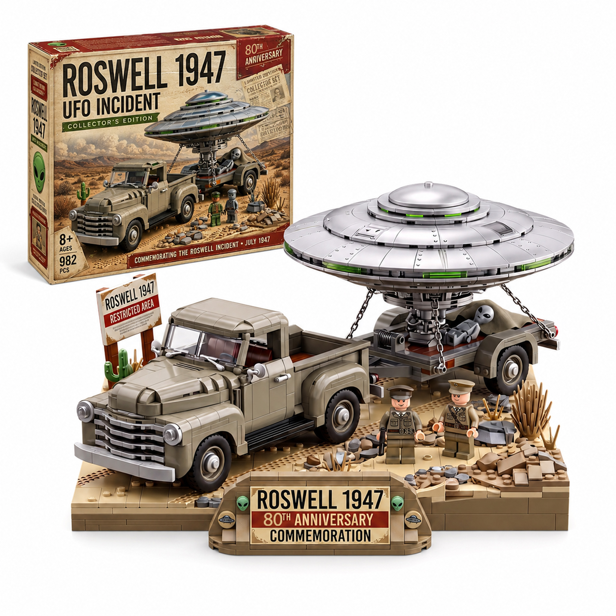 Roswell 1947 UFO Incident Building Set